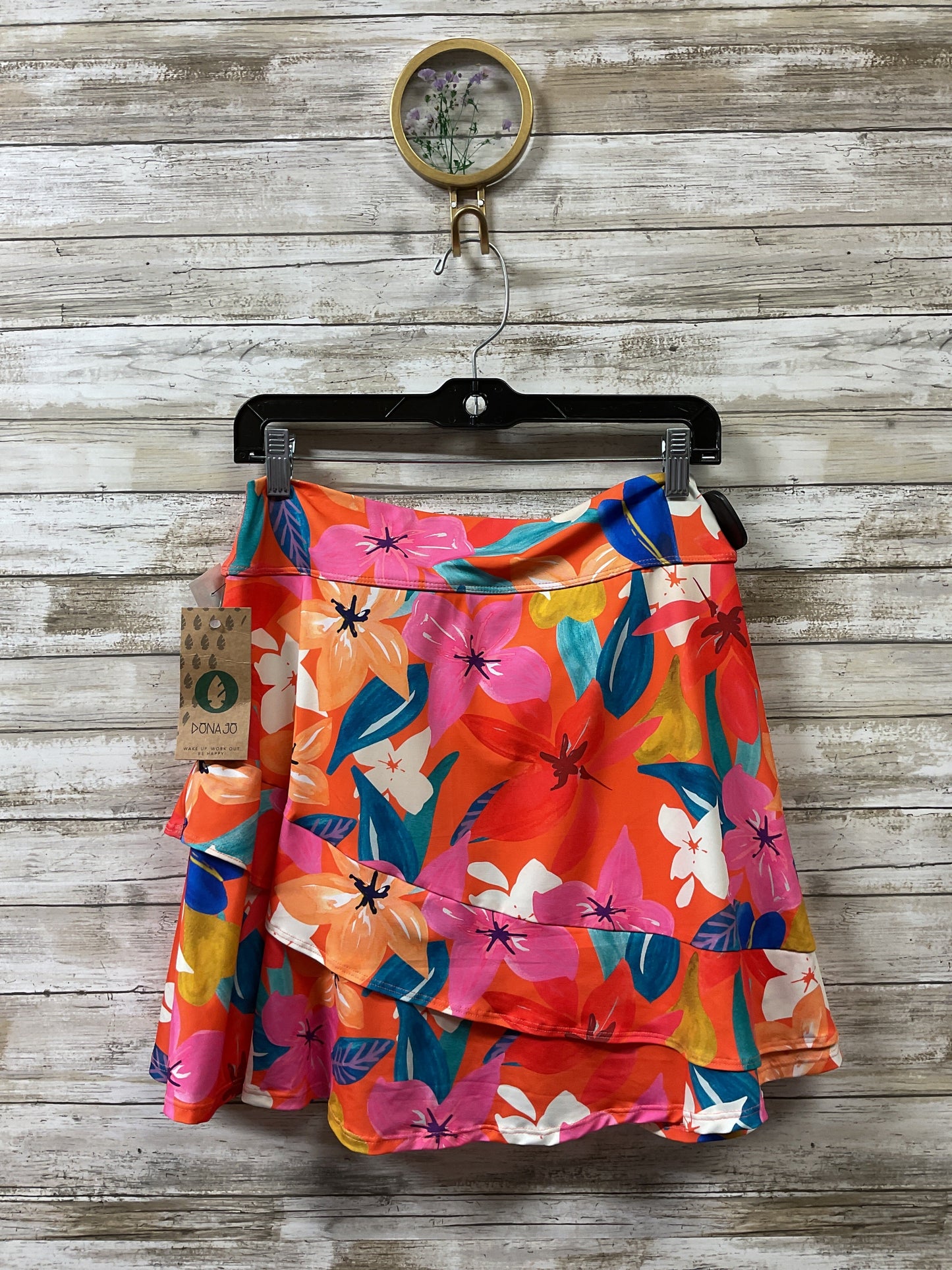 Athletic Skort By Clothes Mentor In Tropical Print, Size:L