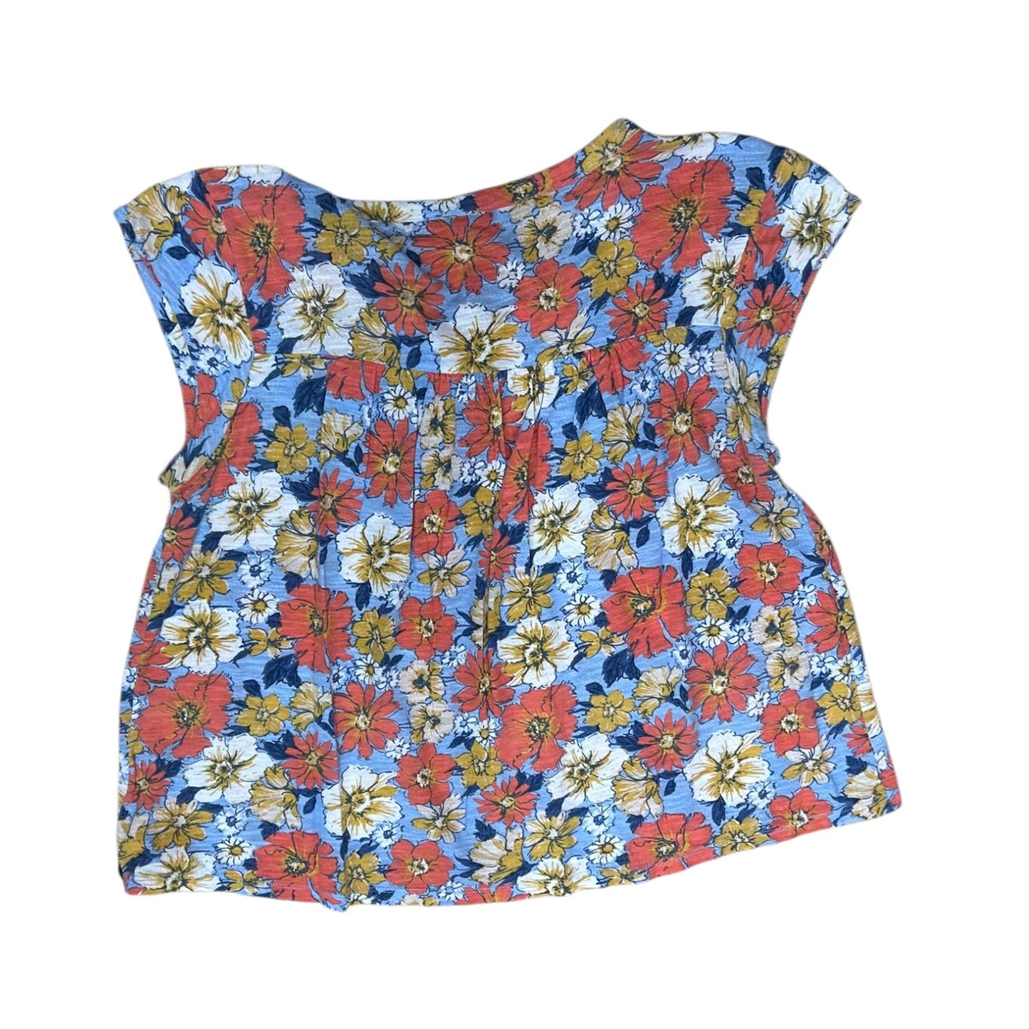 Top Sleeveless By Lucky Brand In Orange & Yellow, Size:L