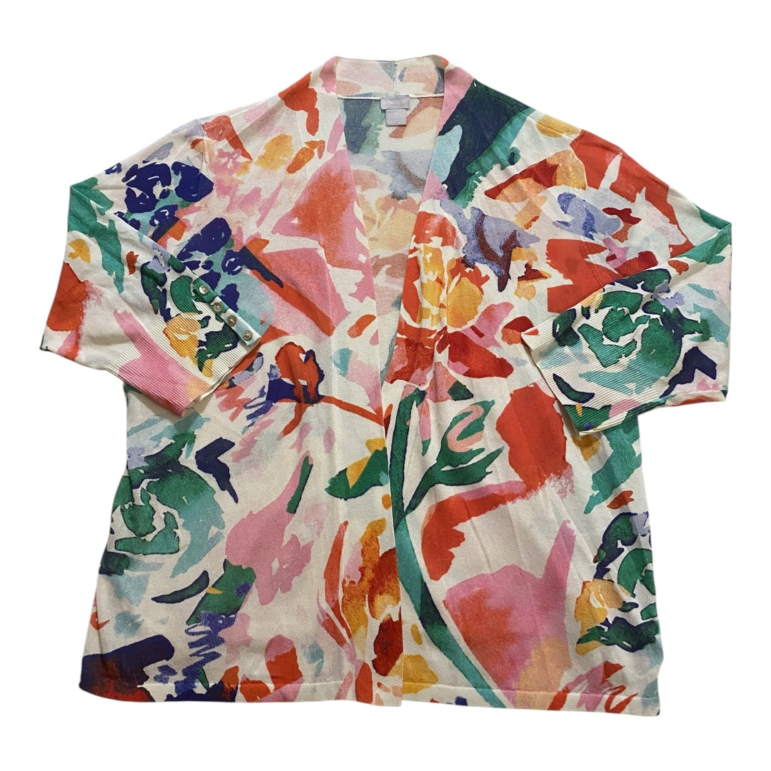 Sweater Cardigan By Chicos In Multi, Size:Xl