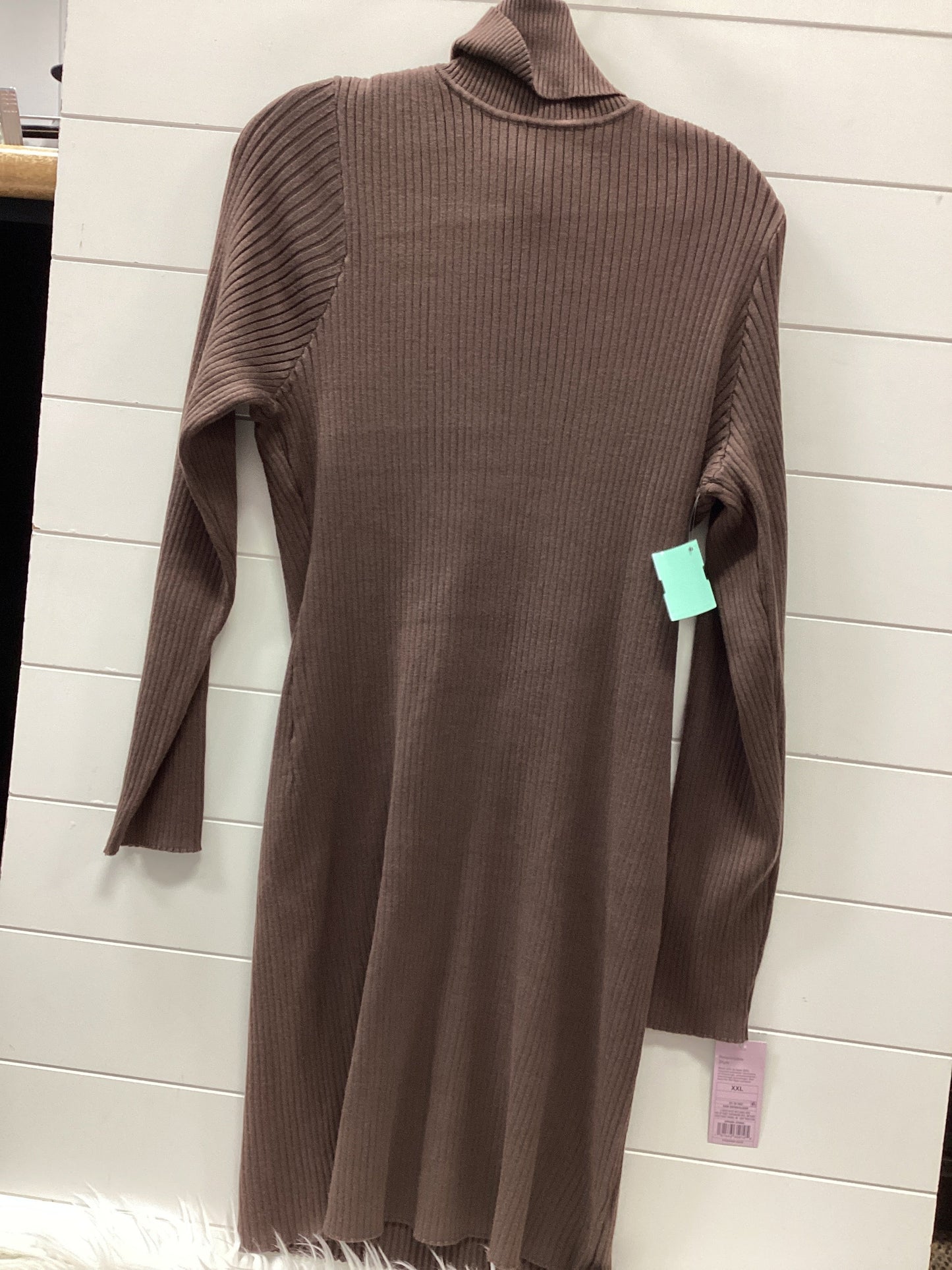 Dress Casual Midi By Wild Fable In Brown, Size:1X