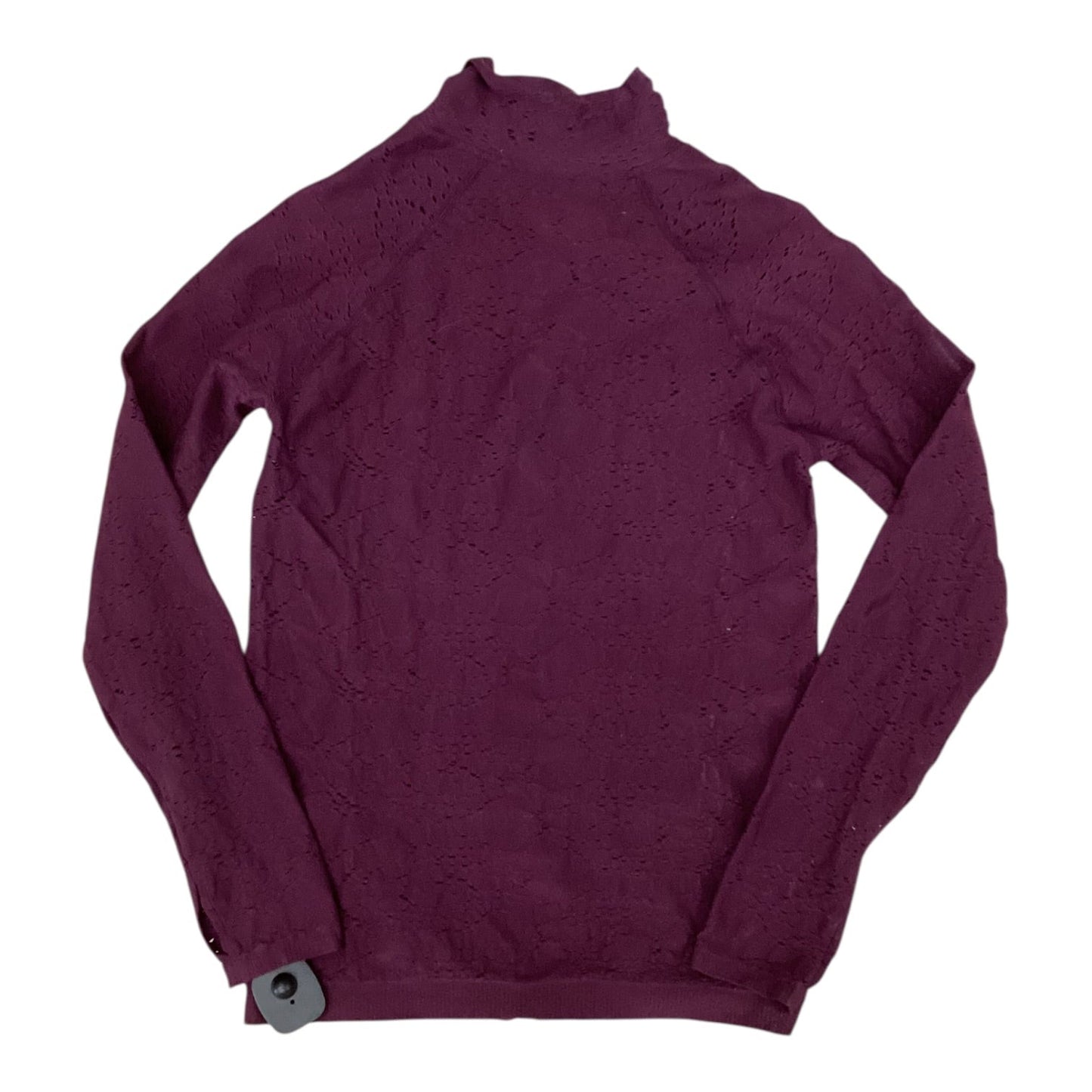Athletic Top Ls Collar By Fabletics In Purple, Size:M