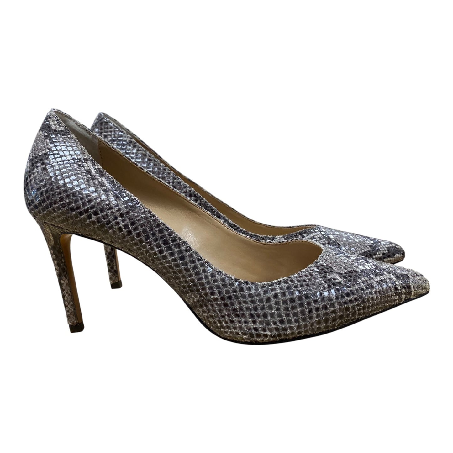 Shoes Heels Stiletto By Banana Republic In Snakeskin Print, Size:8.5