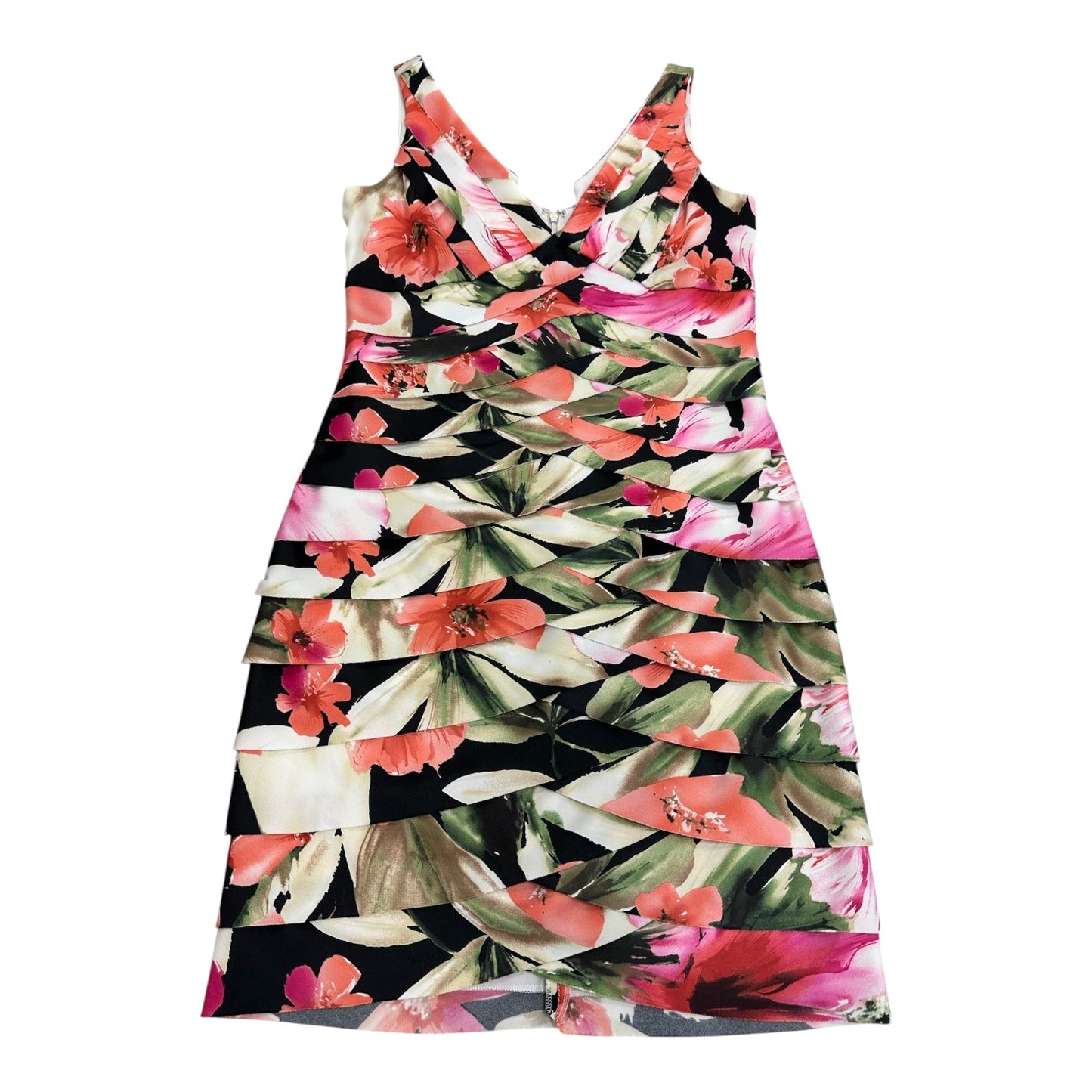 Dress Party Short By Dressbarn In Floral Print, Size:M