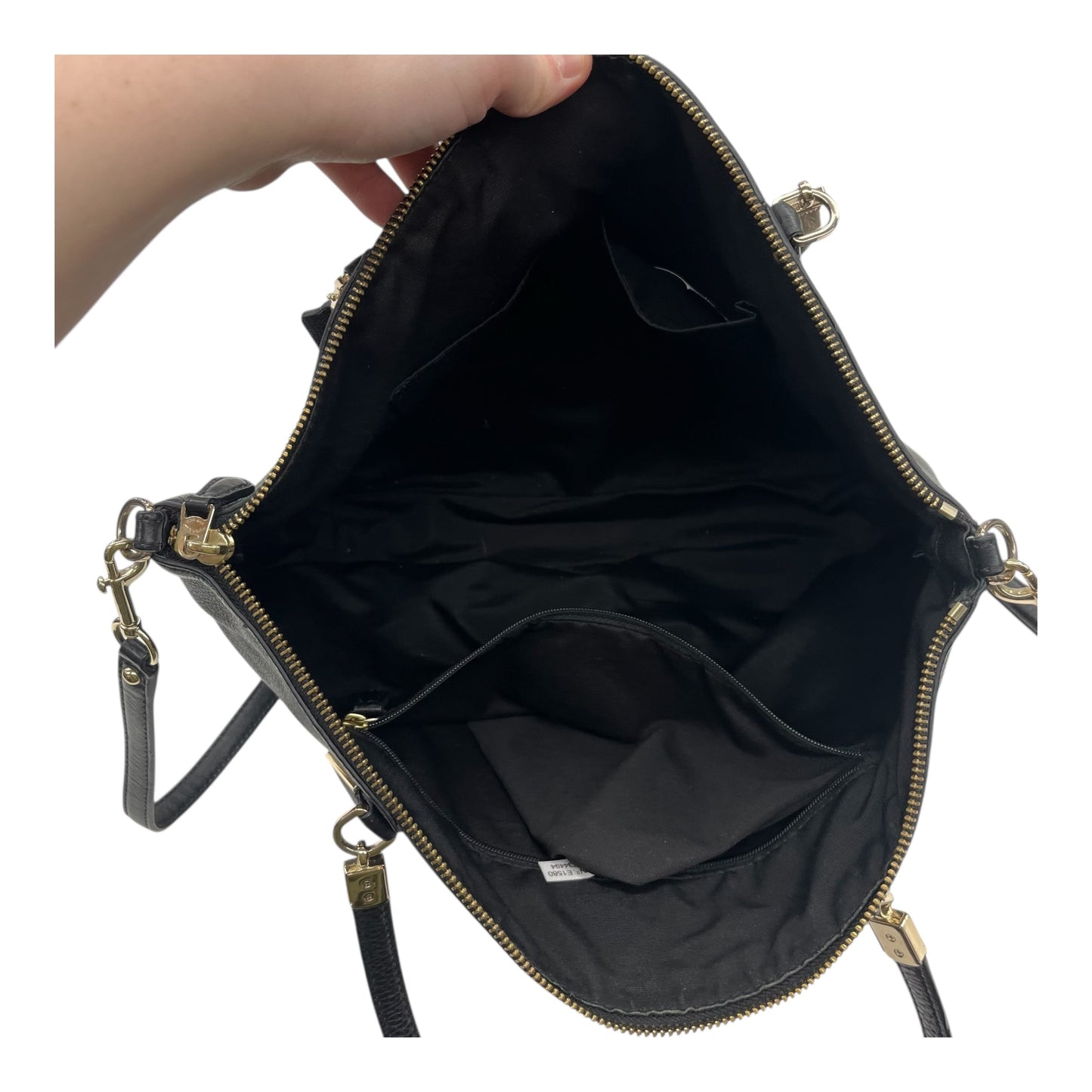 Handbag Designer By Coach In Black, Size:Large