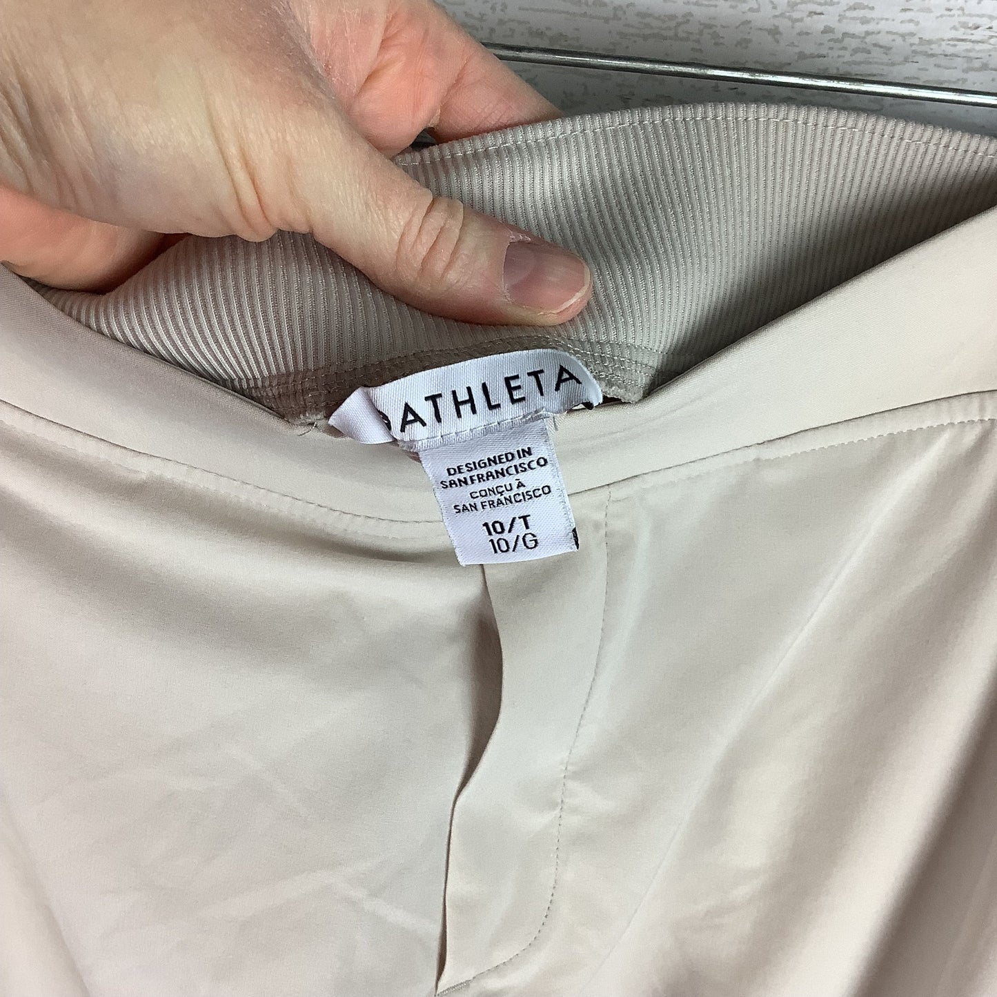 Athletic Pants By Athleta In Cream, Size: 10 TALL