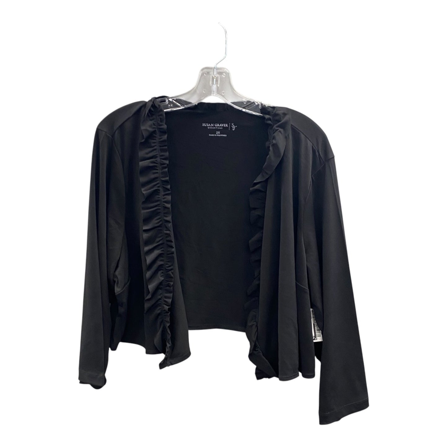 Cardigan By Susan Graver In Black, Size:2