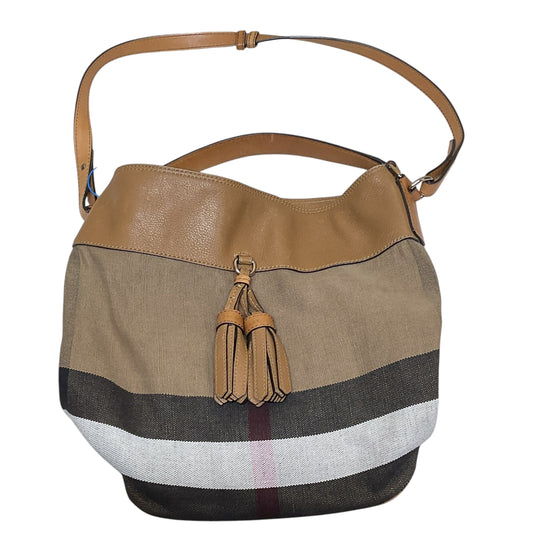Handbag Luxury Designer By Burberry In Brown, Size:Large