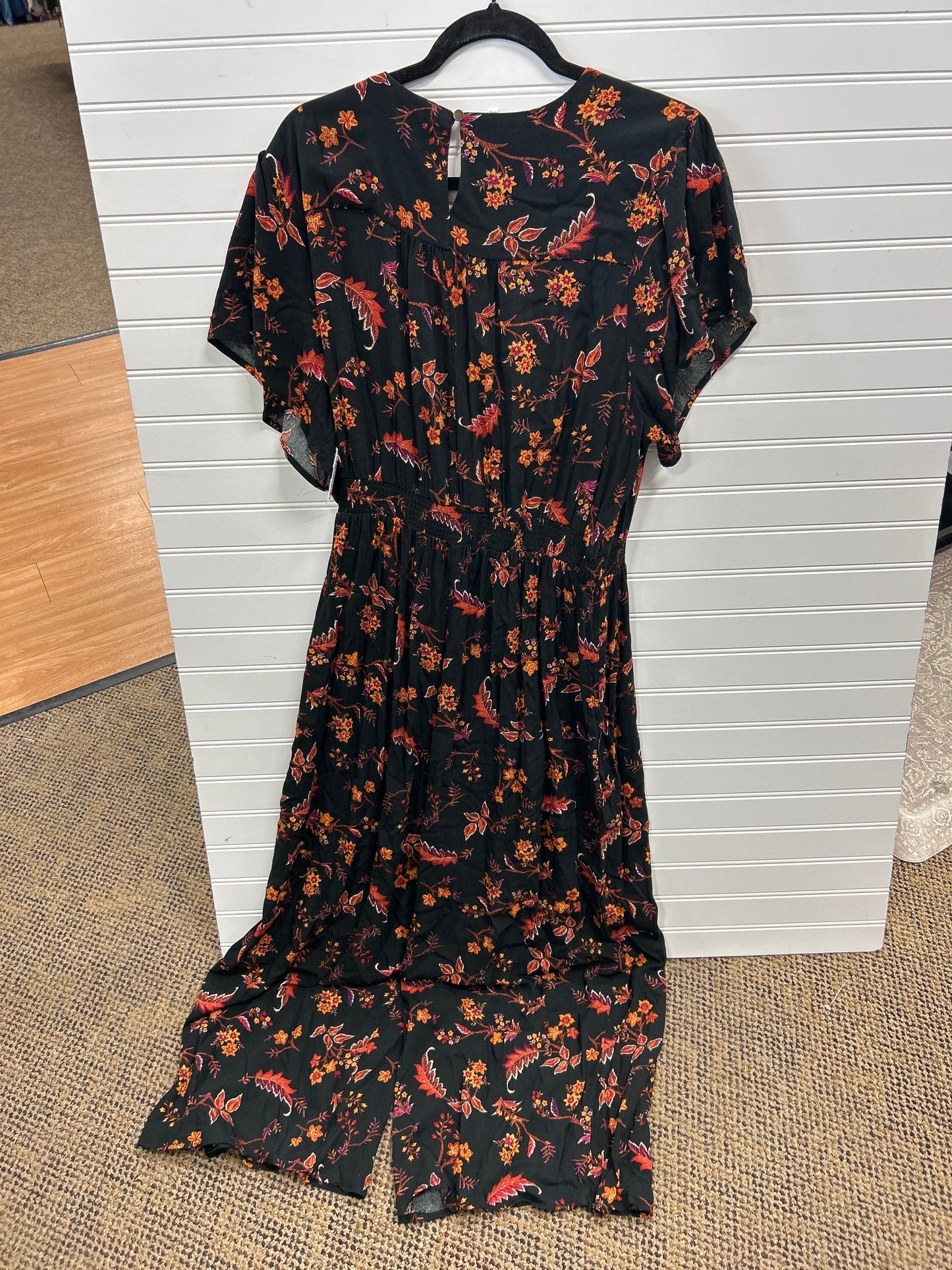 Jumpsuit By Maurices In Black & Orange, Size:1X