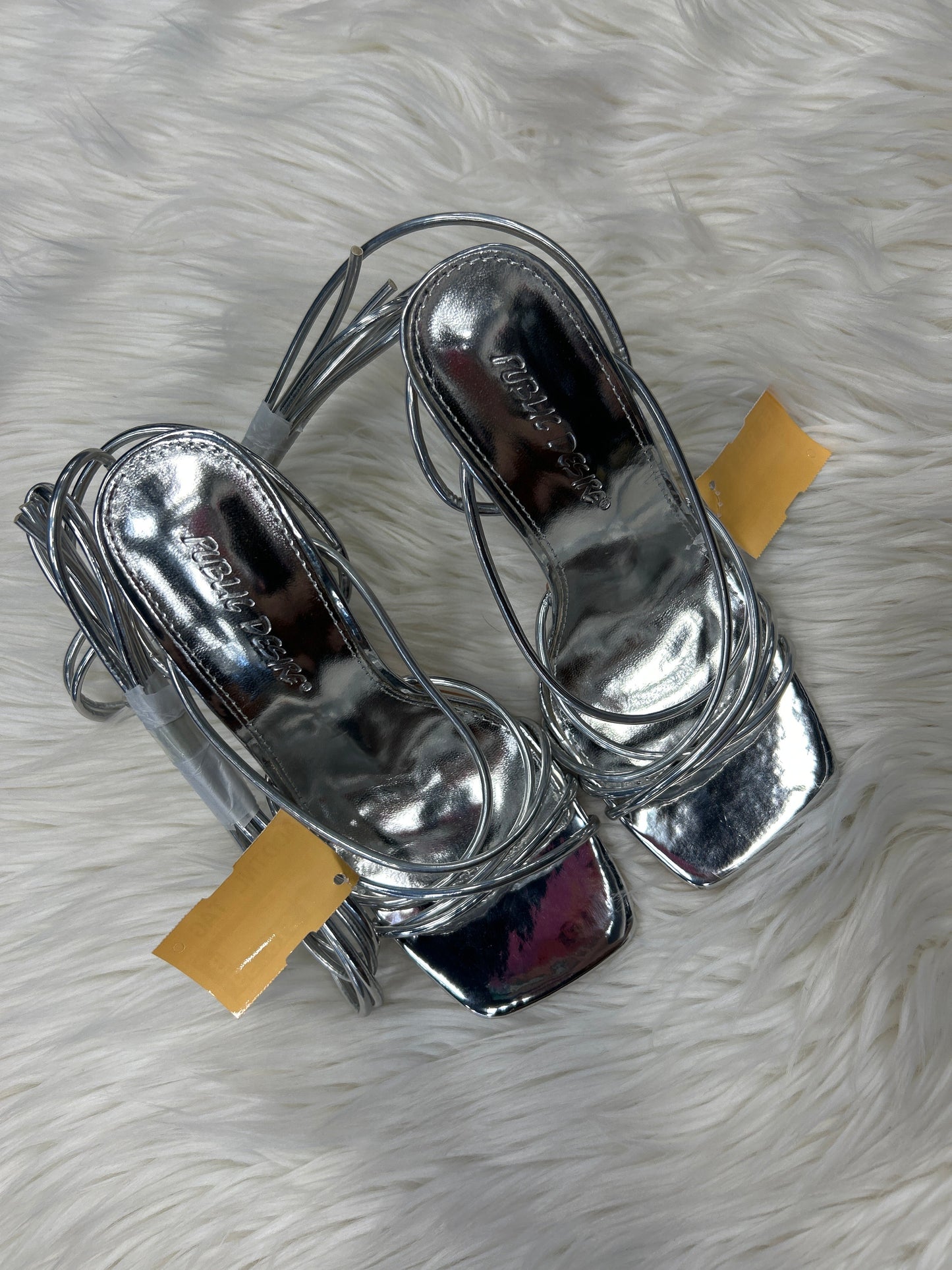 Shoes Heels Block By Cmc In Silver, Size:8