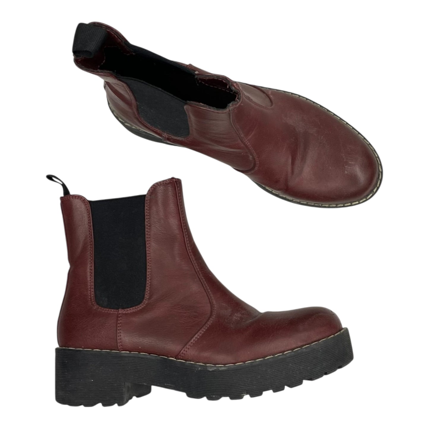 Boots Ankle Flats By Dirty Laundry In Red, Size:8.5