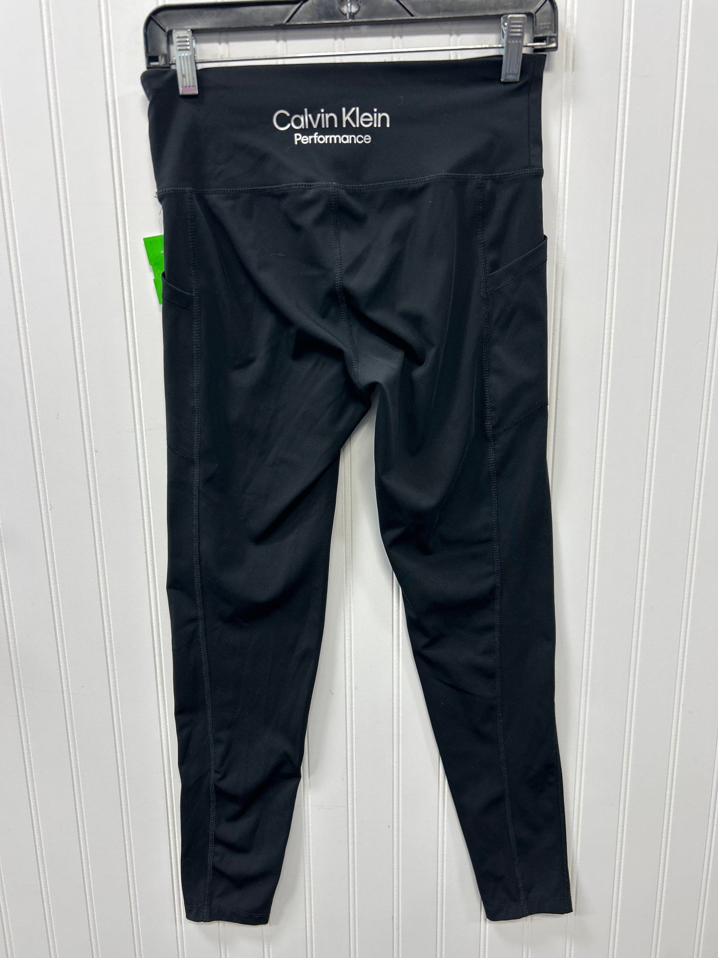 Athletic Leggings By Calvin Klein In Black, Size:M