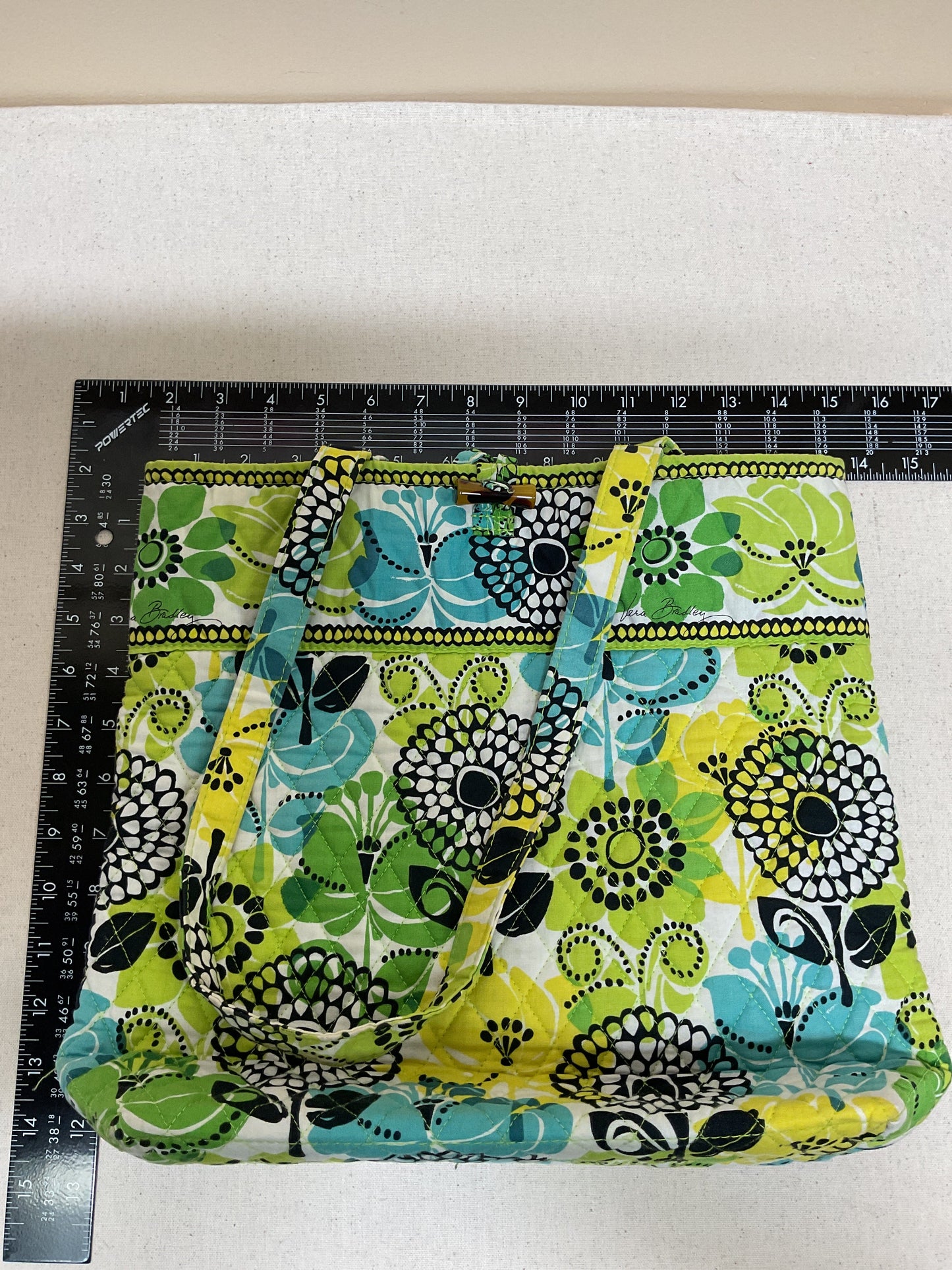 Handbag By Vera Bradley In Blue & Green, Size:Medium