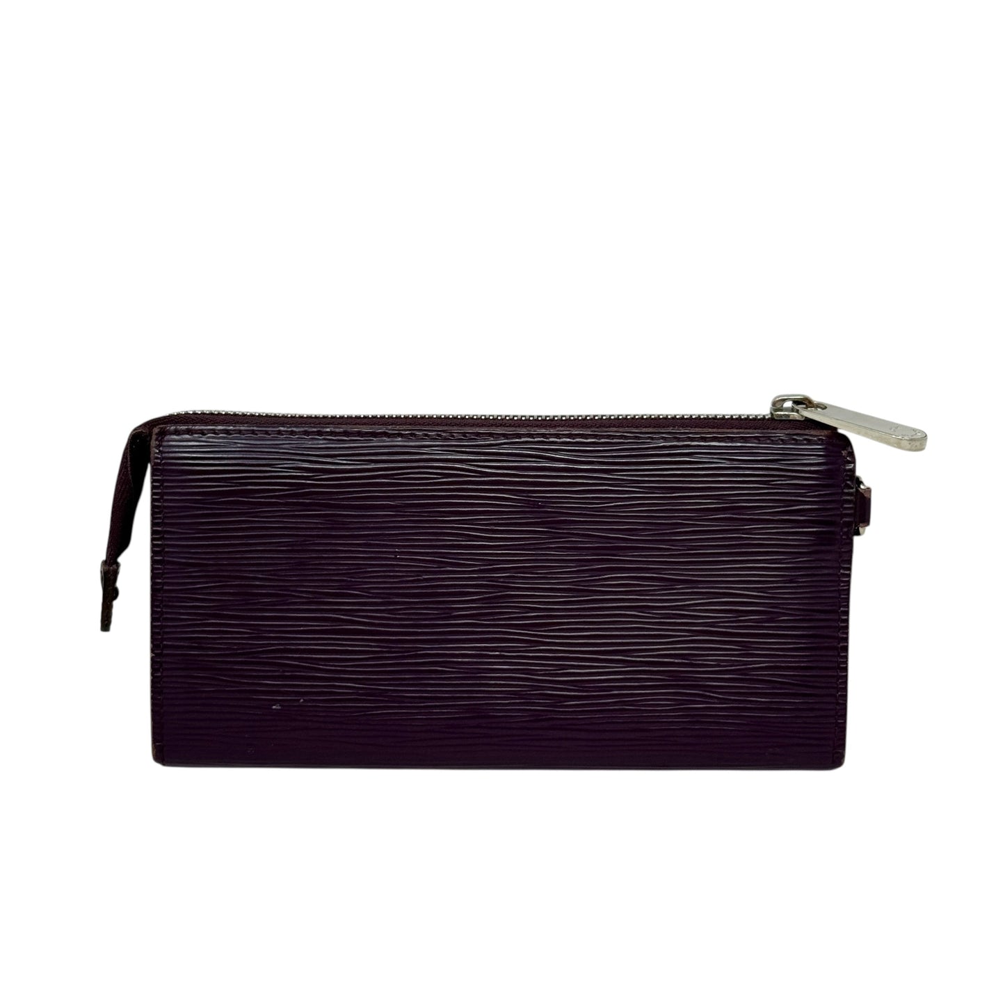 Astrid Wallet Luxury Designer By Louis Vuitton, In Cassis Epi Leather Size: Large