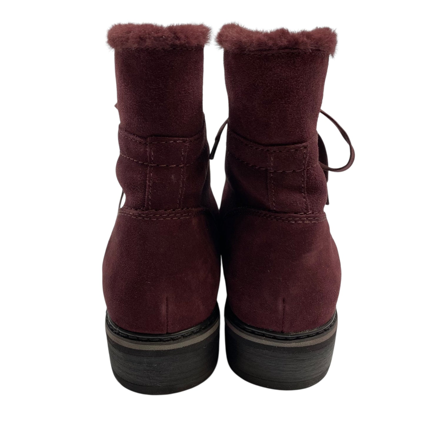 Boots Ankle Flats By Blondo In Maroon, Size:8.5