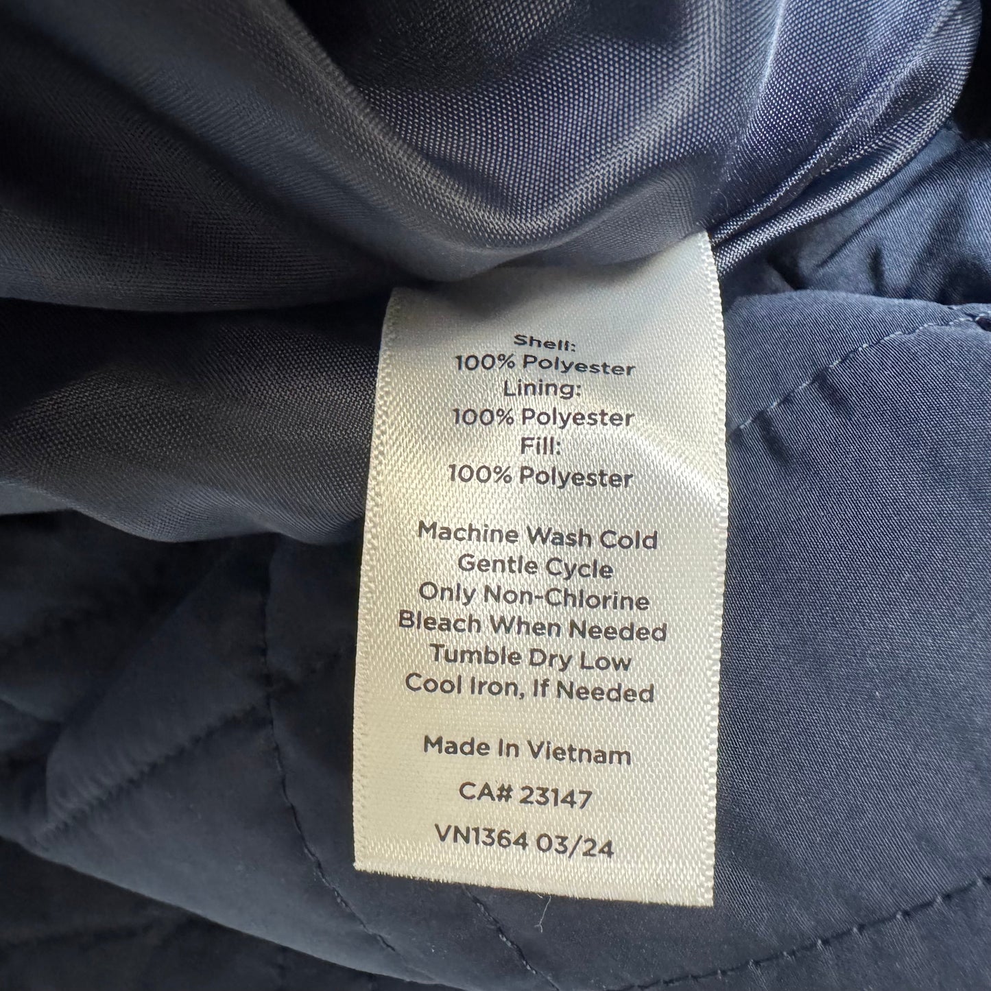 Jacket Puffer & Quilted By Talbots In Navy, Size: Xl