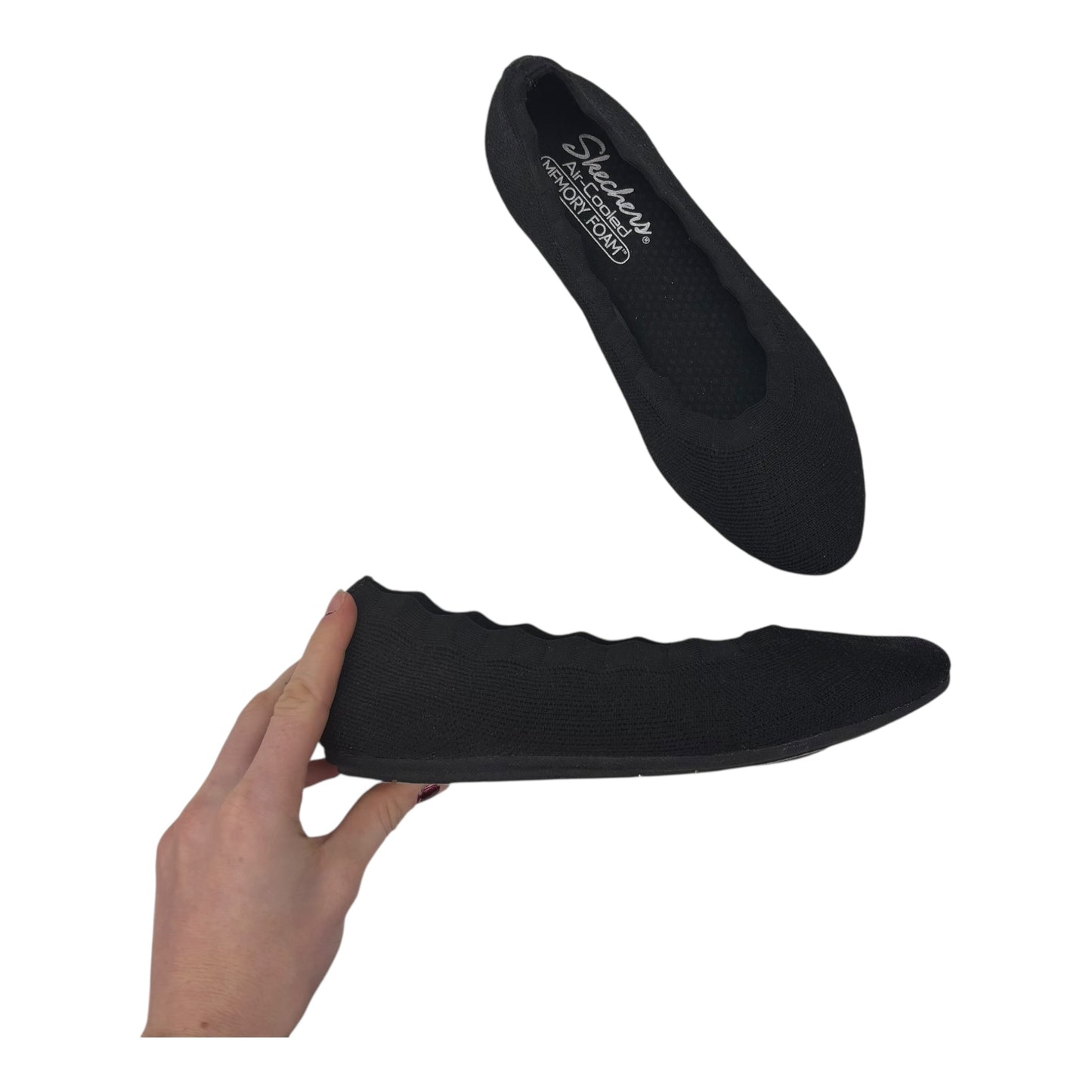 Shoes Flats By Skechers In Black, Size:7