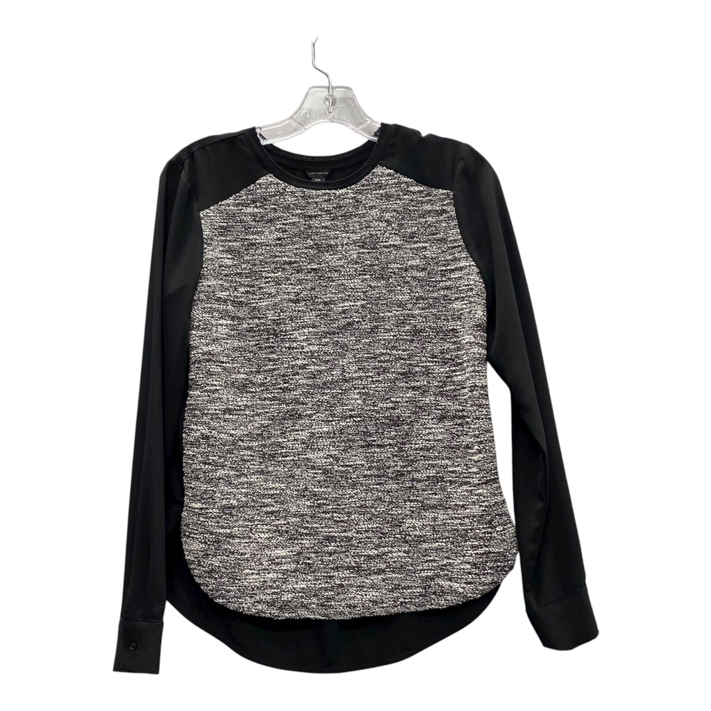 Top Ls By Ann Taylor In Black & Grey, Size:Xs