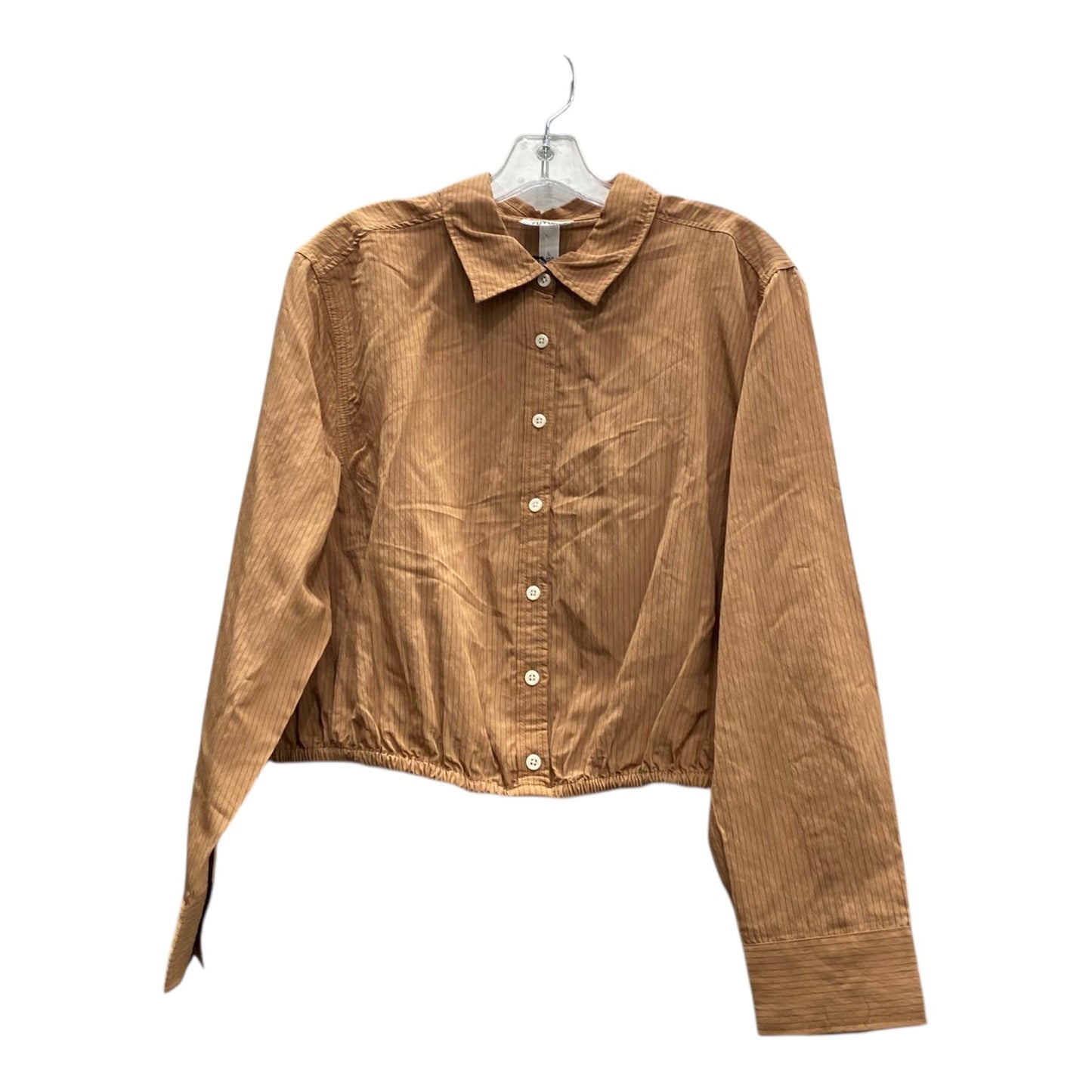 Blouse Ls By Future Collective In Brown, Size:L