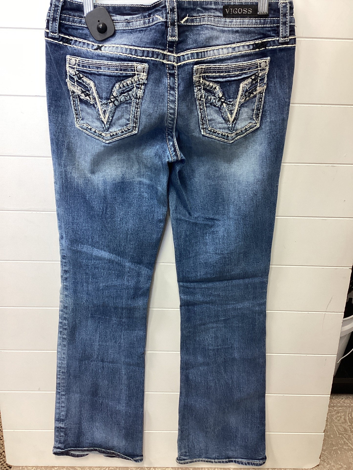 Jeans Boot Cut By Vigoss In Blue Denim, Size:6L