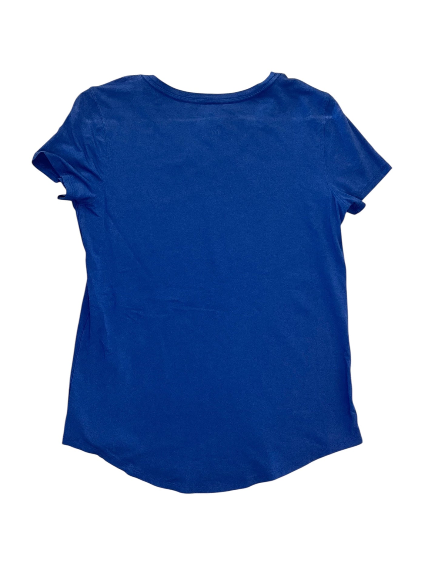 Athletic Top Ss By Lululemon In Blue, Size:S