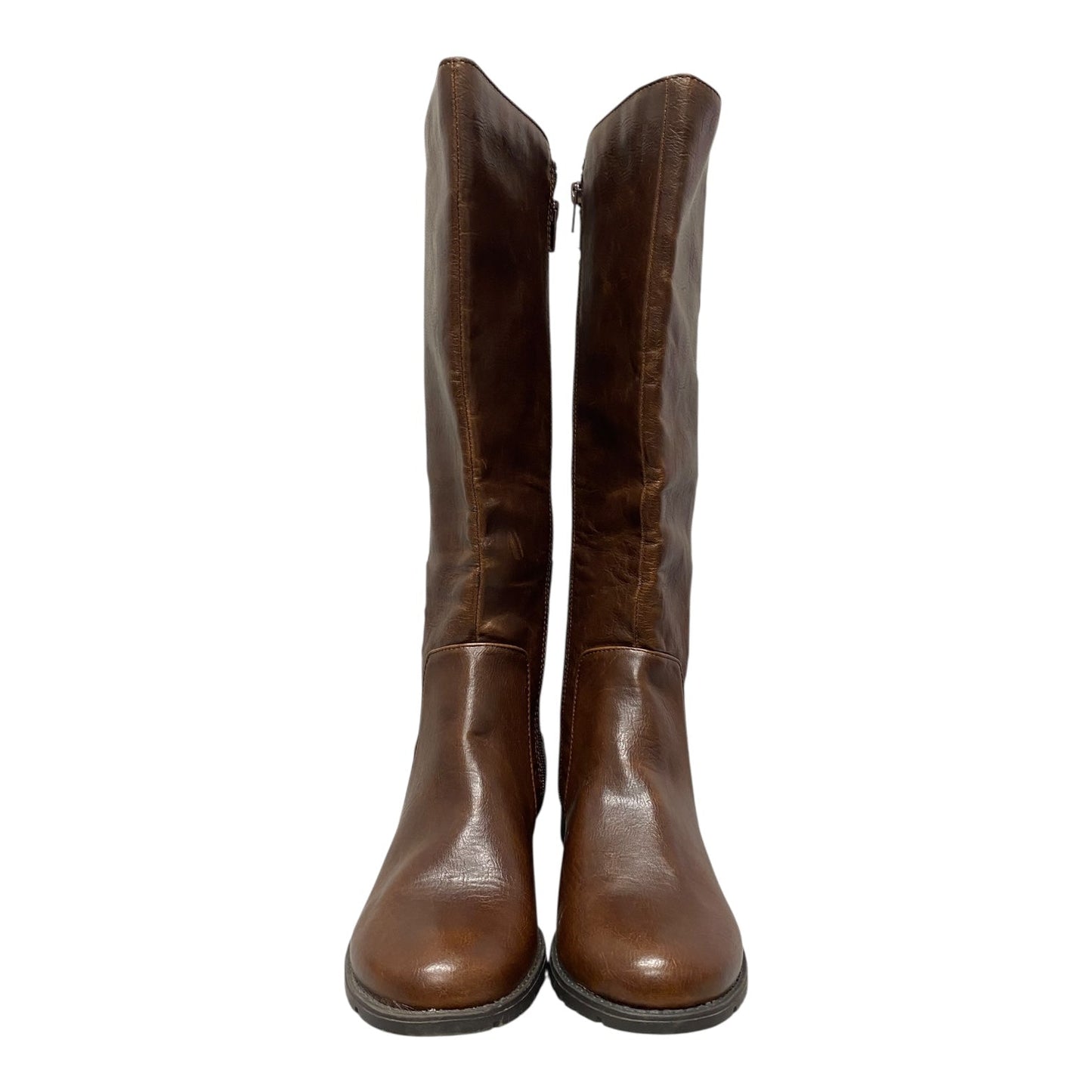 Boots Knee Flats By Croft And Barrow In Brown, Size:8.5