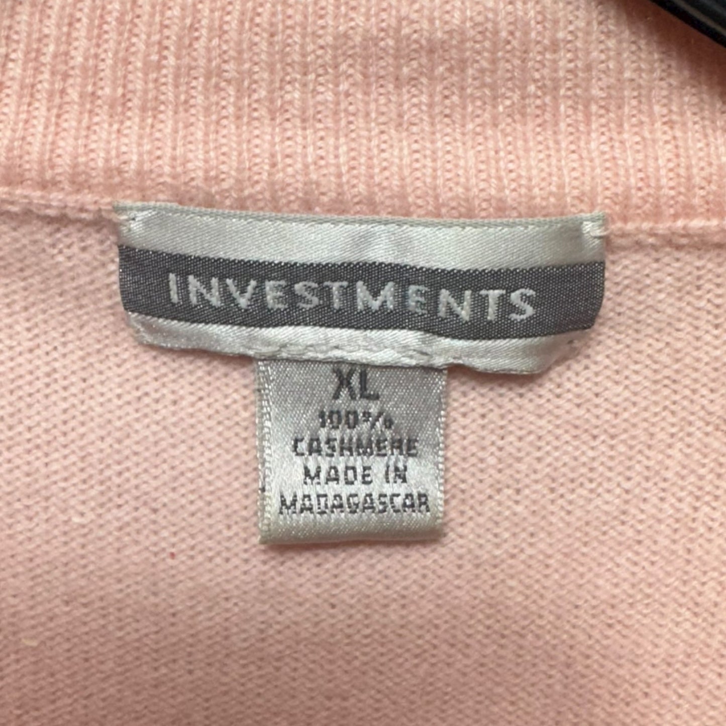 Cashmere Sweater By Investments In Pink, Size: XL