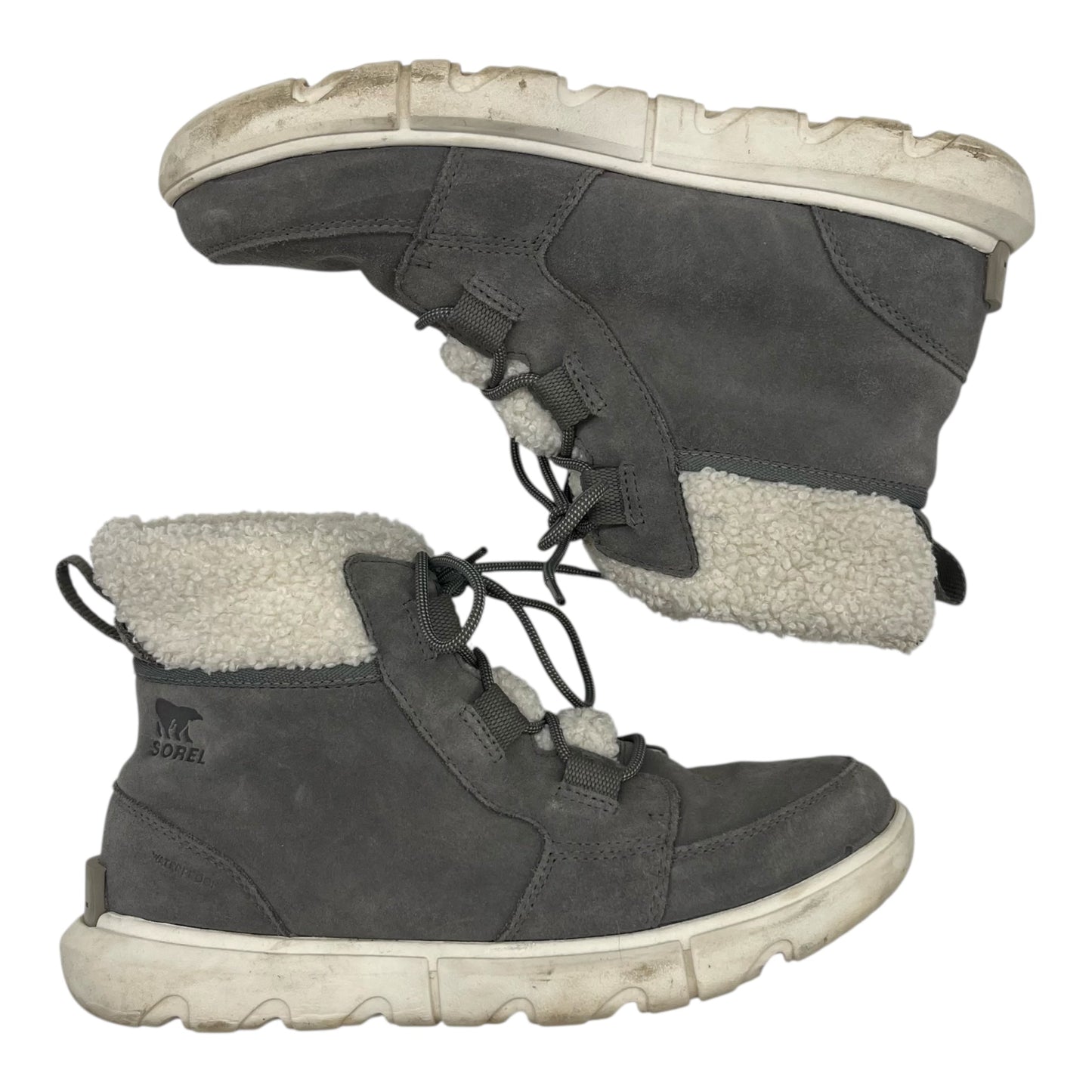 Boots Ankle Flats By Sorel In Grey, Size:9.5