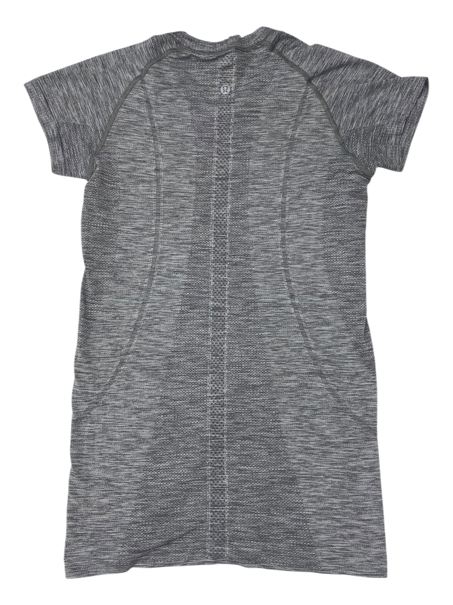 Athletic Top Ss By Lululemon In Grey, Size:8