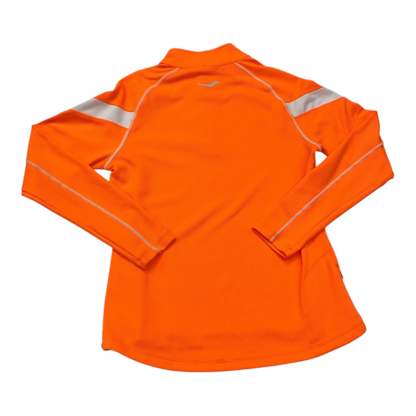 Athletic Top Ls Collar By Saucony In Orange, Size:M