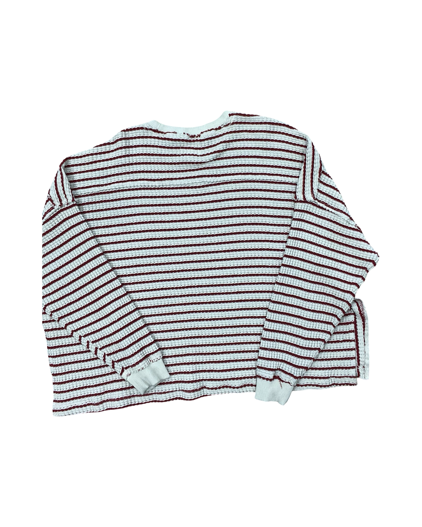 Sweatshirt Collar By American Eagle In Red & White, Size:M