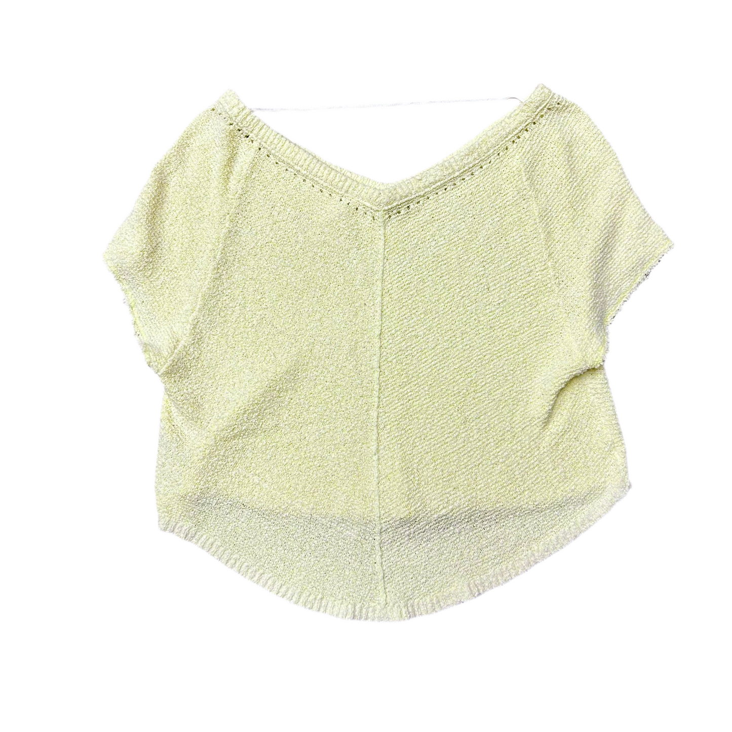 Sweater Short Sleeve By Free People In Yellow, Size: Xs