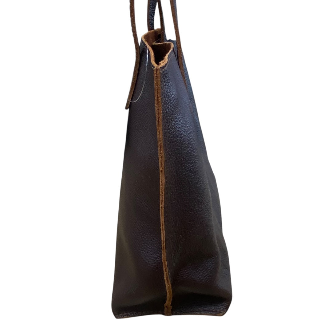 Handbag Leather By Portland Leather In Brown, Size:Medium