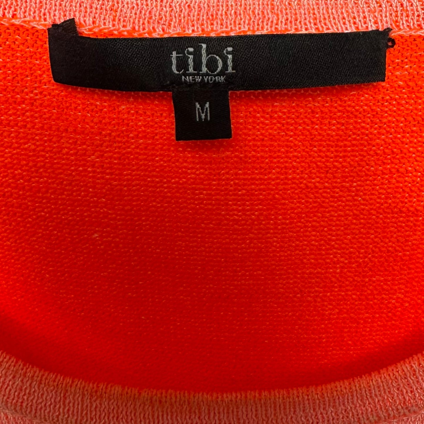 Sheer Sweater Crewneck Easy Pullover By Tibi In Orange, Size: M