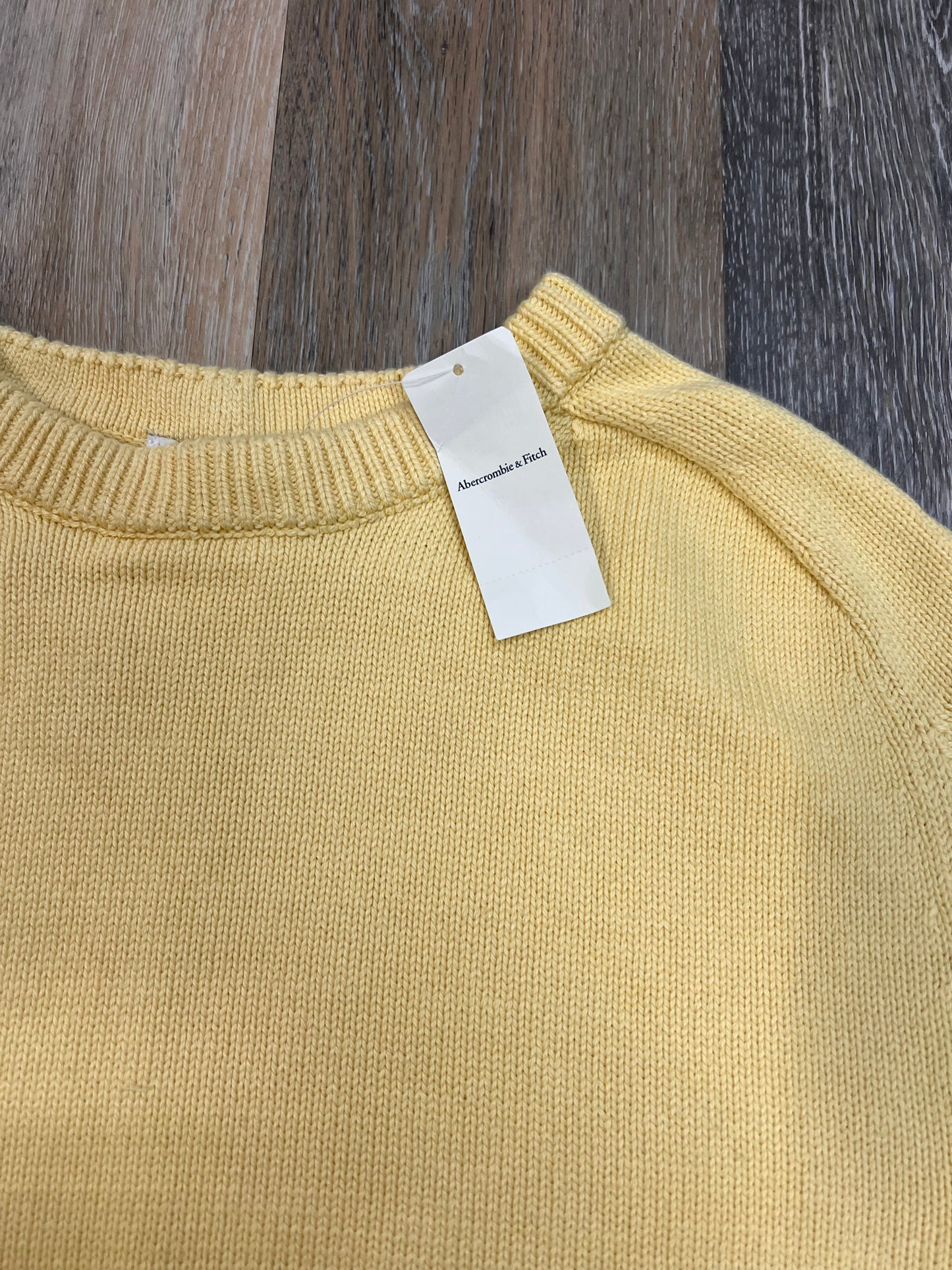 Sweater Short Sleeve By Abercrombie And Fitch In Yellow, Size: S