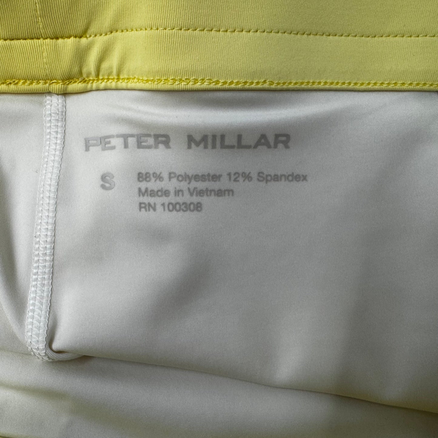 Athletic Skort By Peter Millar In Yellow, Size: S
