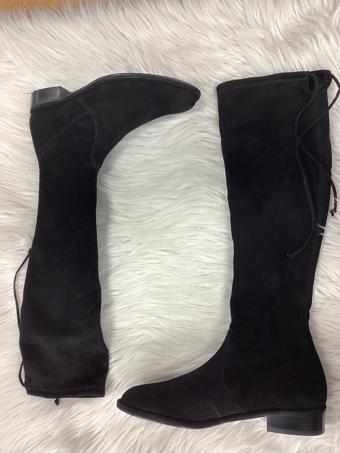 Boots Designer By Stuart Weitzman In Black, Size:8.5