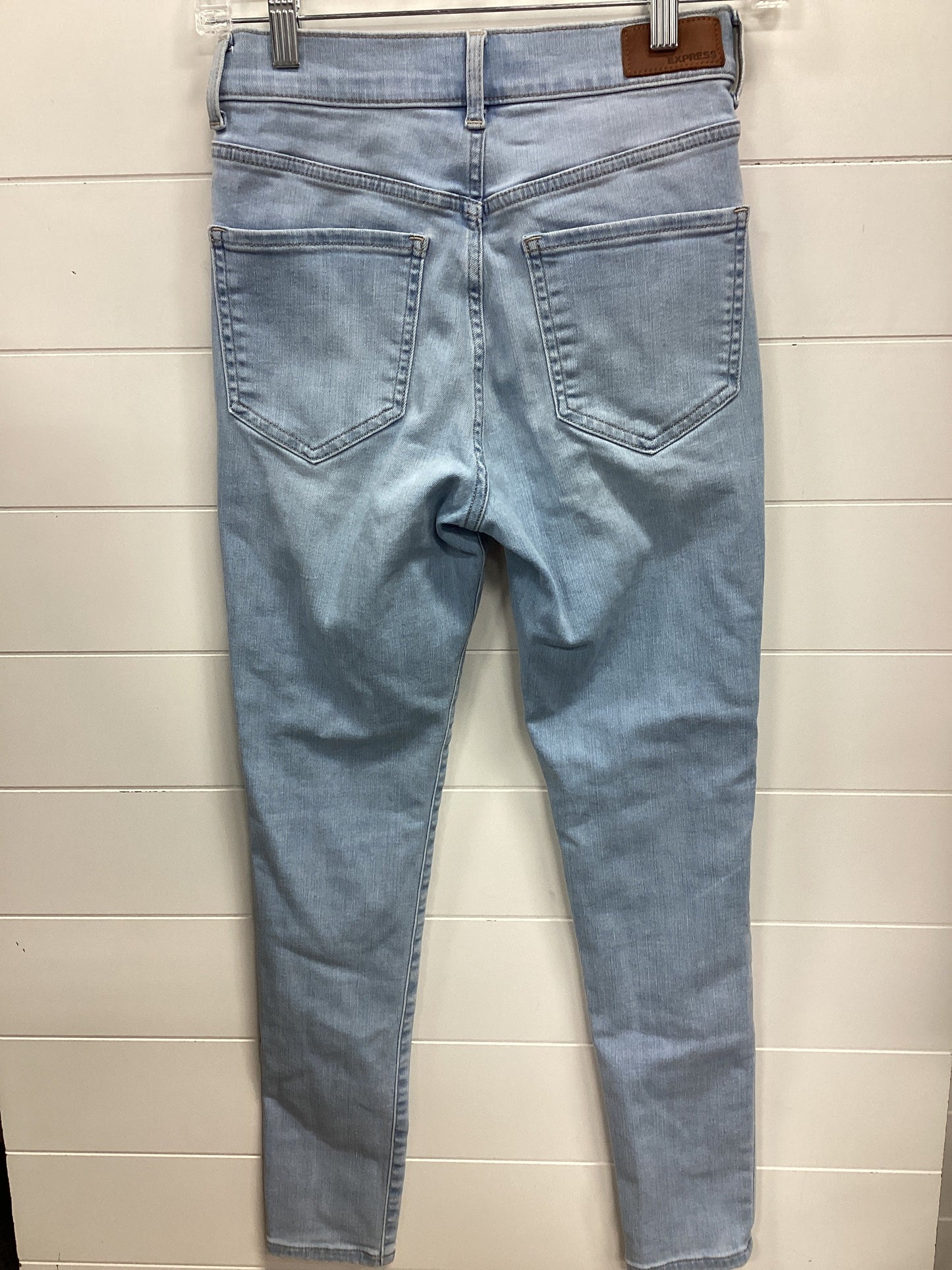 Jeans Skinny By Express In Blue Denim, Size:0