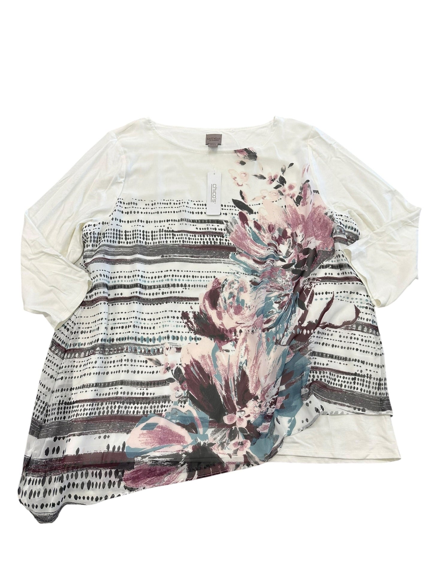 Top Ls By Chicos In White, Size:Xl