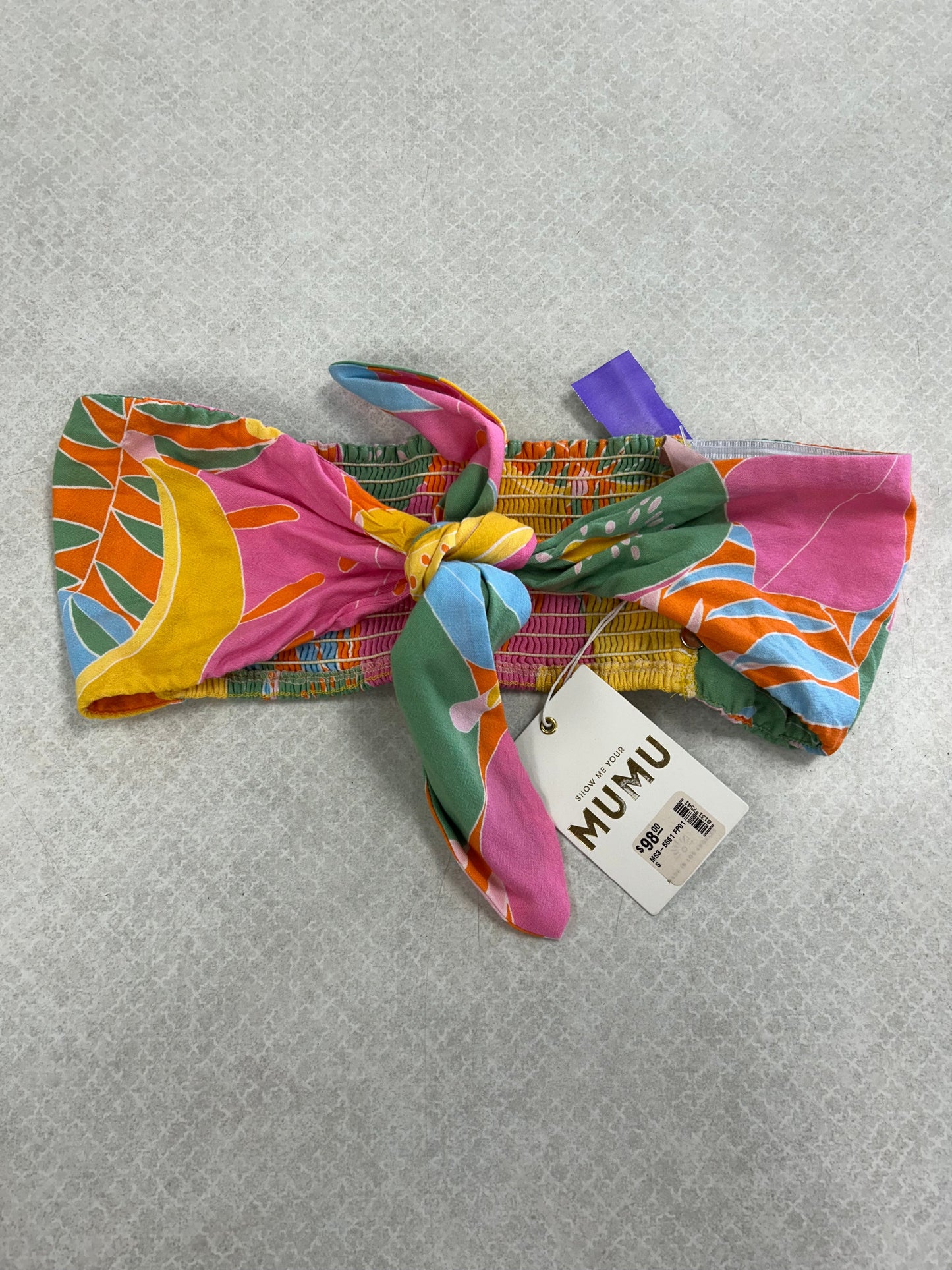 Top Sleeveless By Mumu In Tropical Print, Size:S