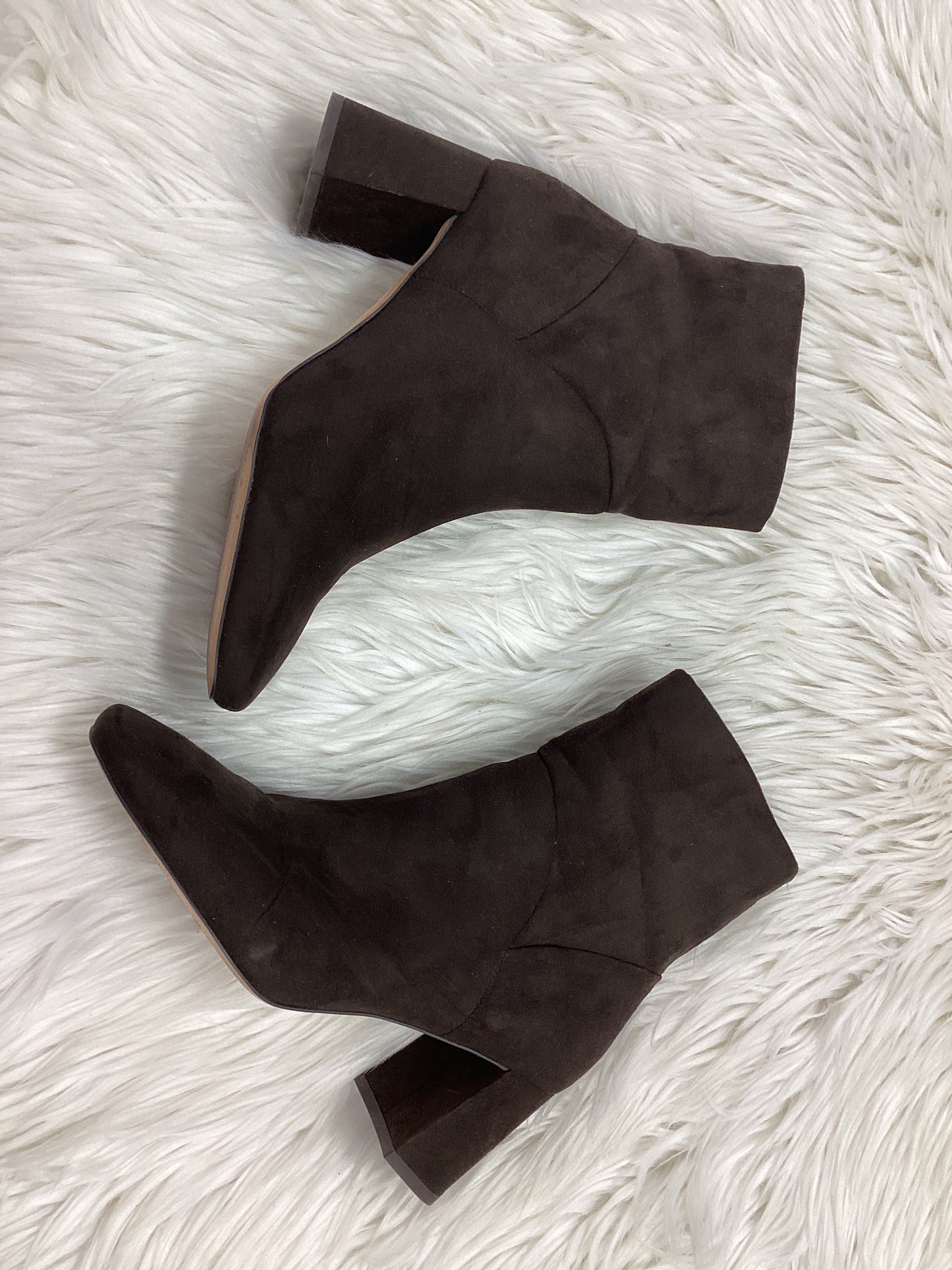 Boots Ankle Heels By Nordstrom Rack In Brown, Size:7.5