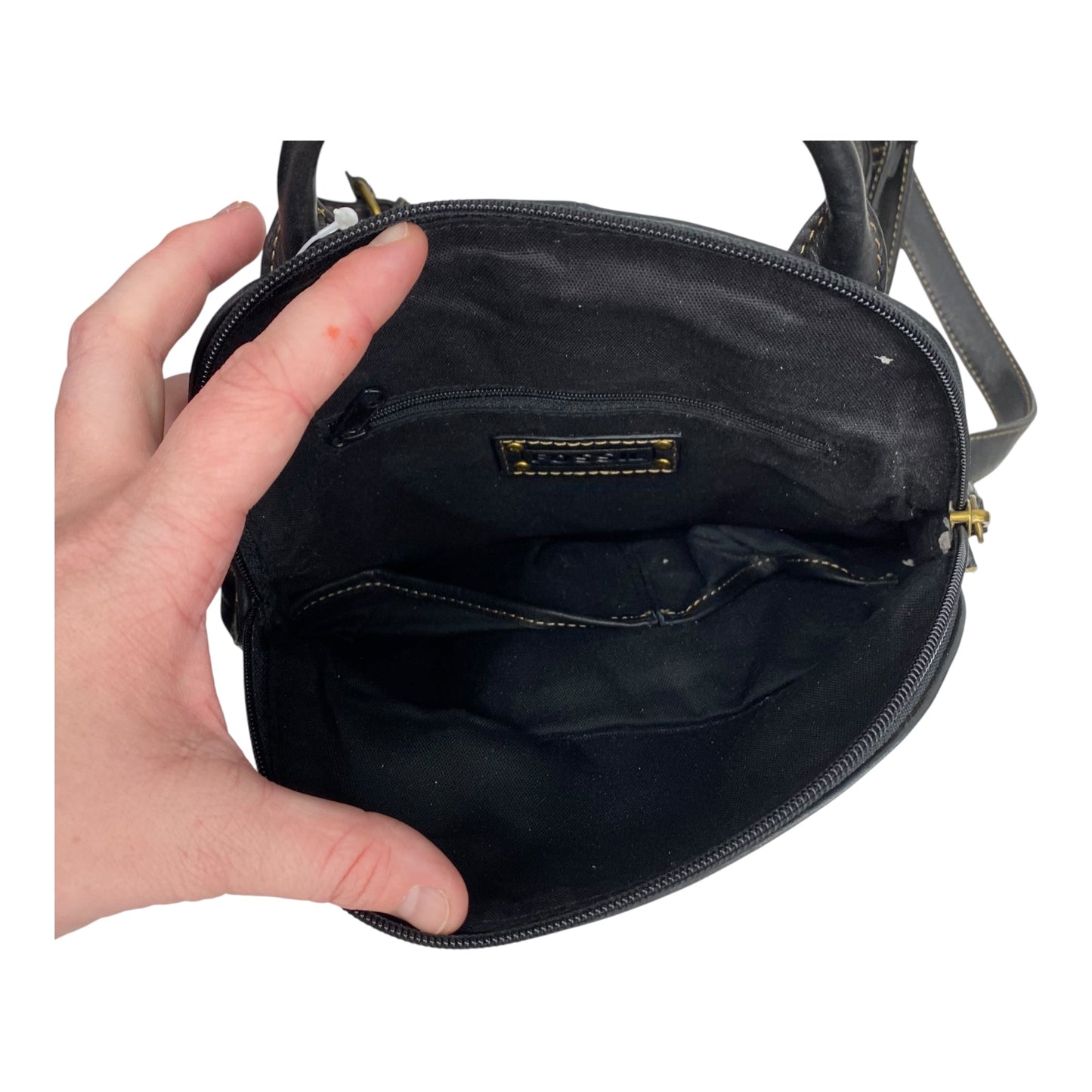 Backpack Leather By Fossil In Brown, Size:Medium