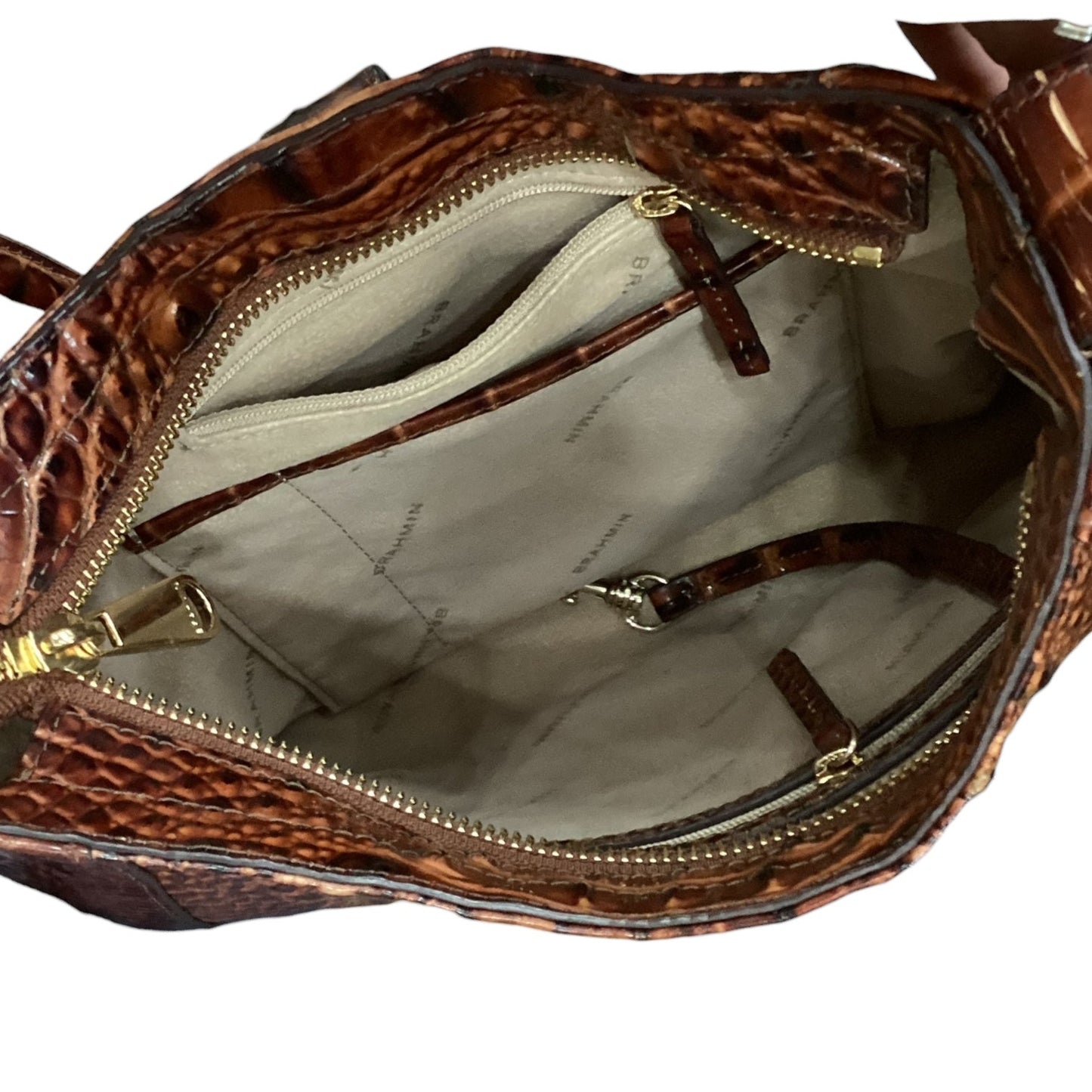 Handbag Designer By Brahmin In Animal Print, Size:Medium