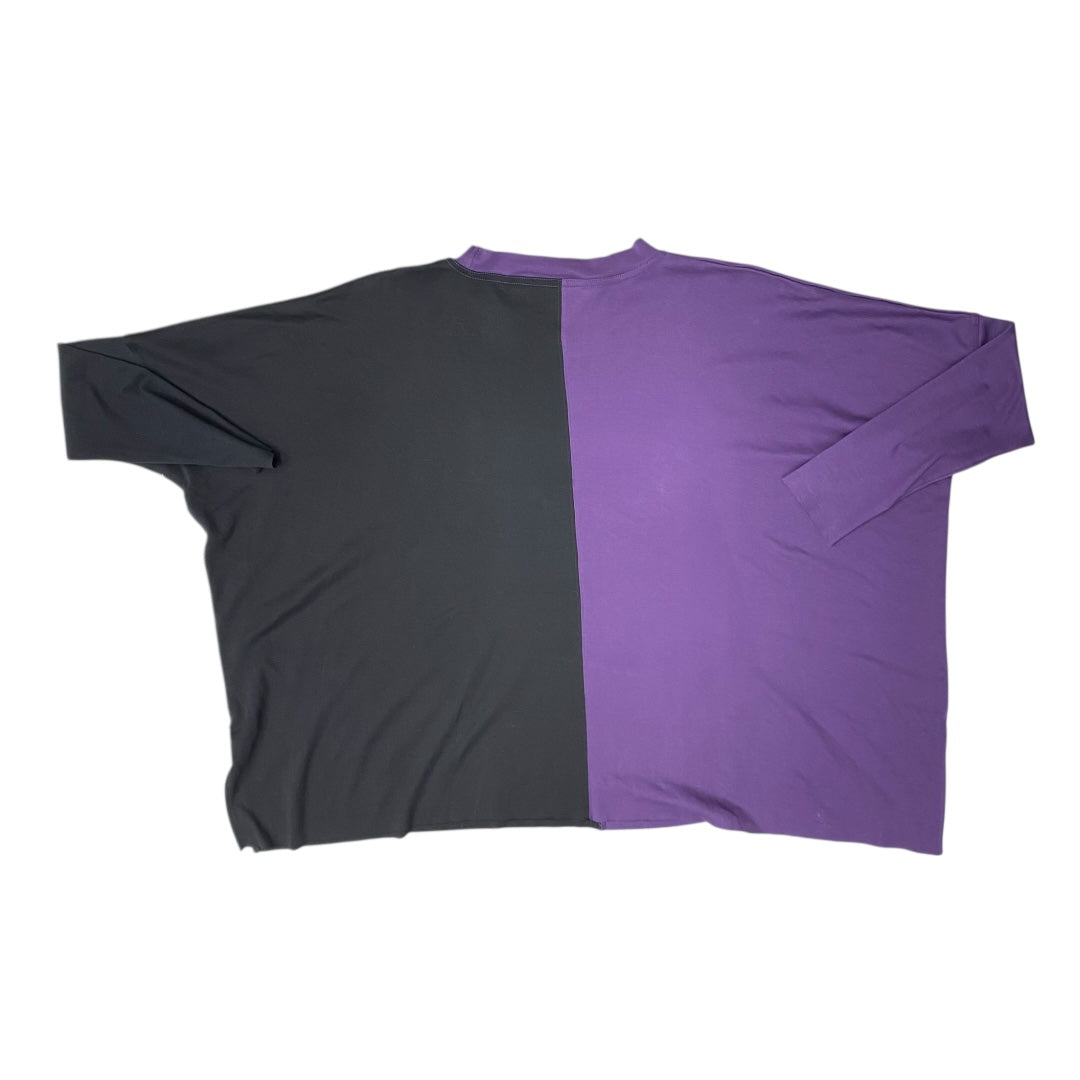 Top Ls Designer By PLANET BY LAUREN G. In Black & Purple, Size:Osfm