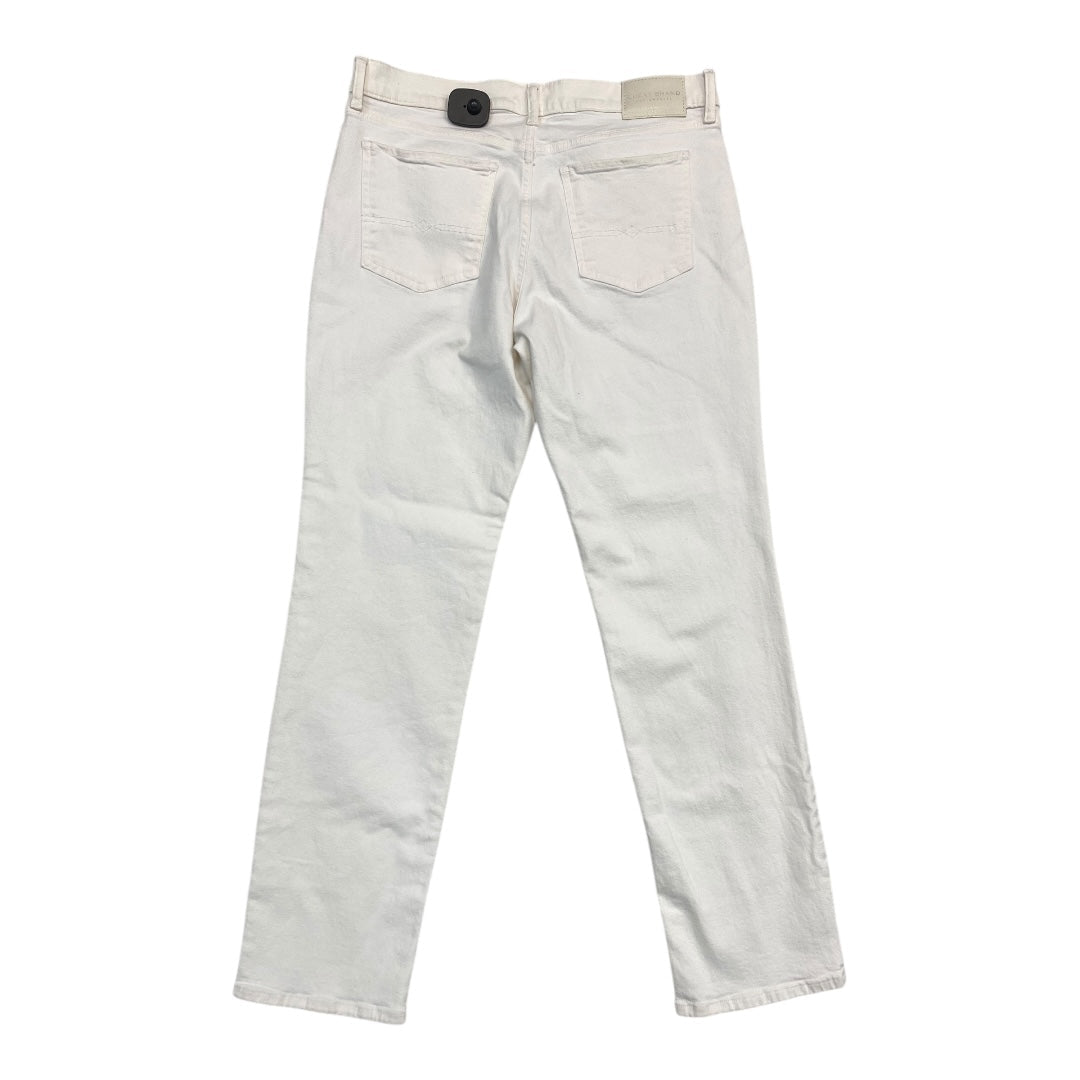 Jeans Straight By Lucky Brand In White, Size:12