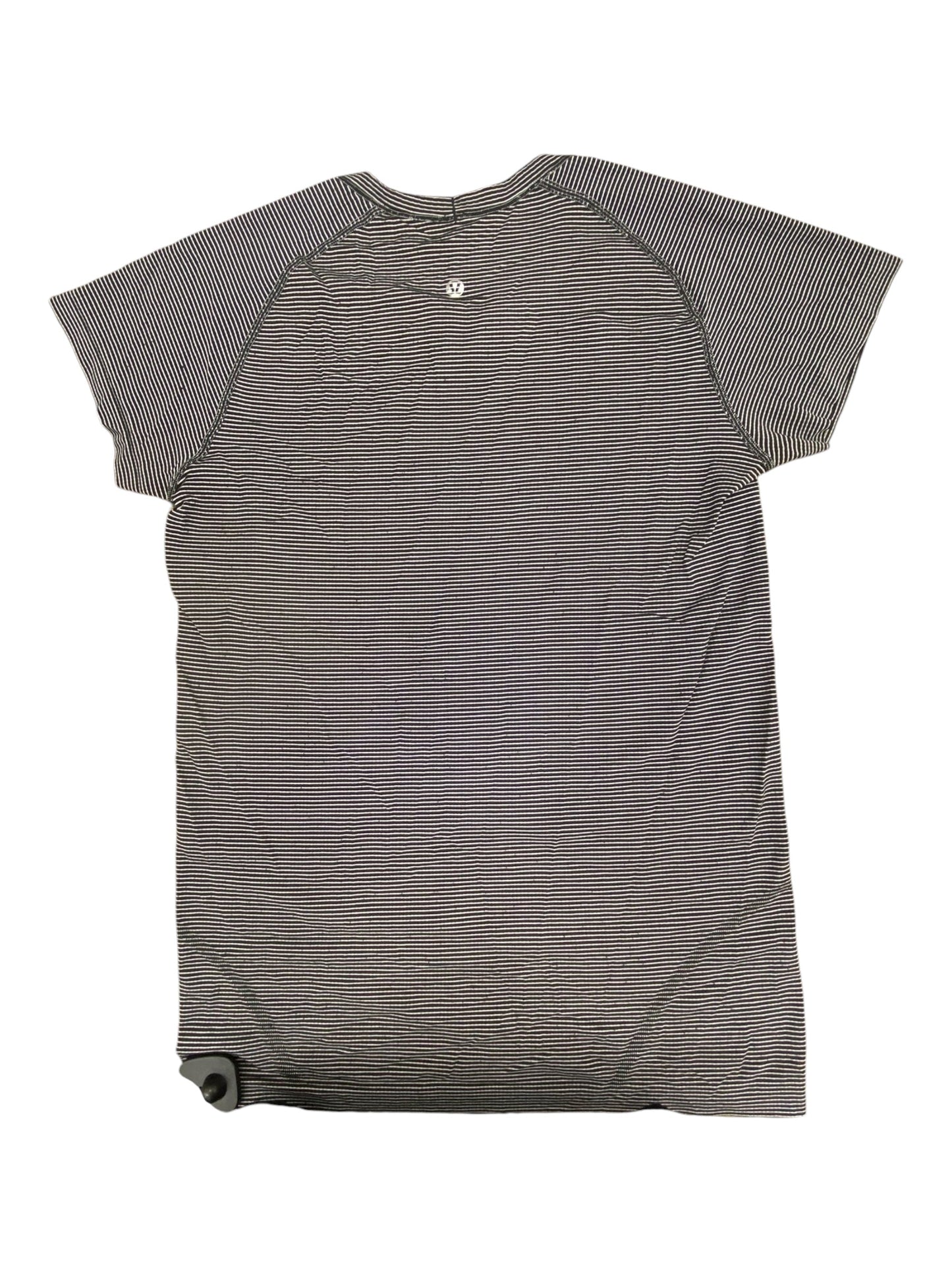 Athletic Top Ss By Lululemon In Striped Pattern, Size:10