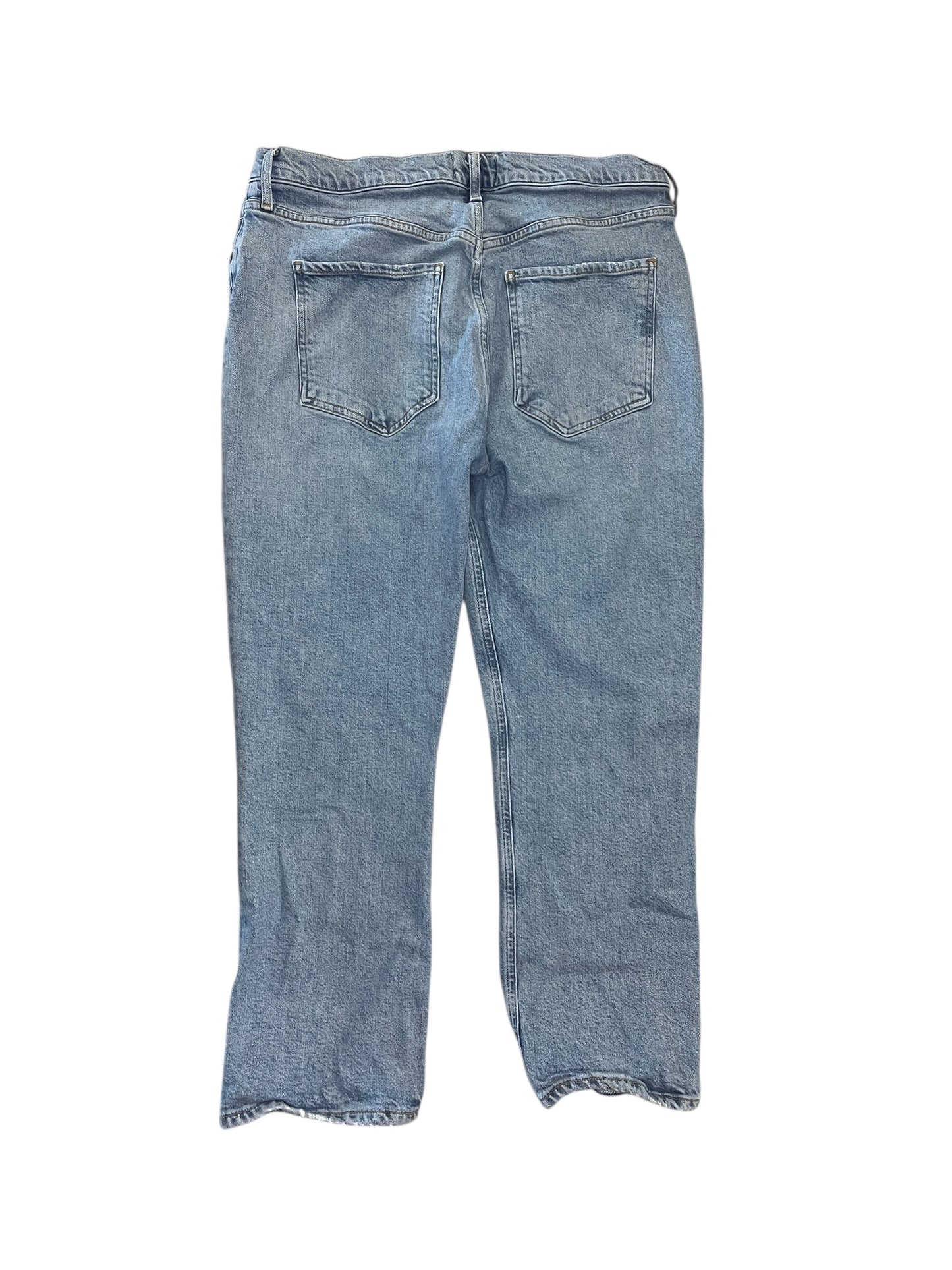 Jeans Straight By Agolde In Blue Denim, Size:14