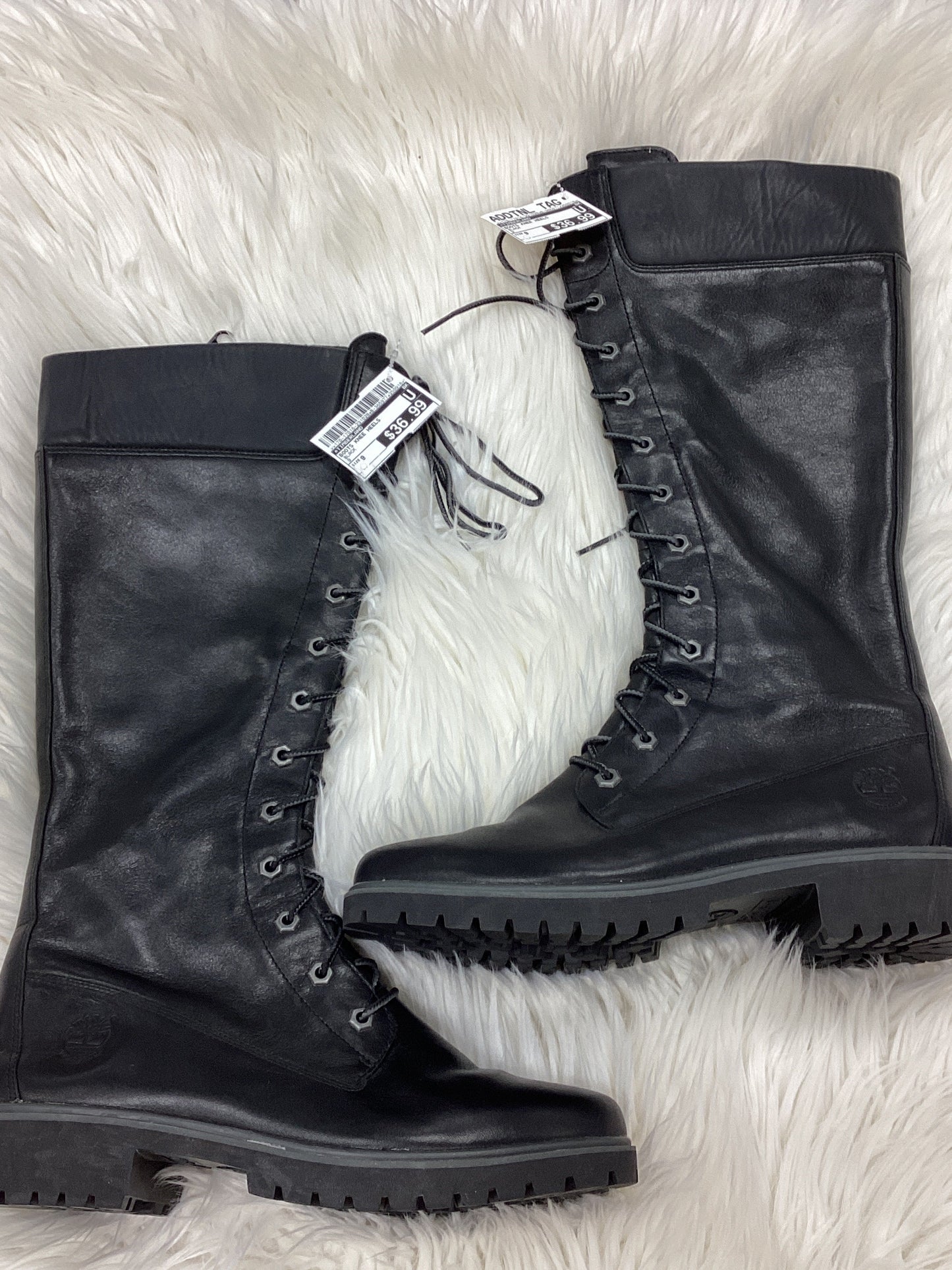 Boots Knee Heels By Timberland In Black, Size:9