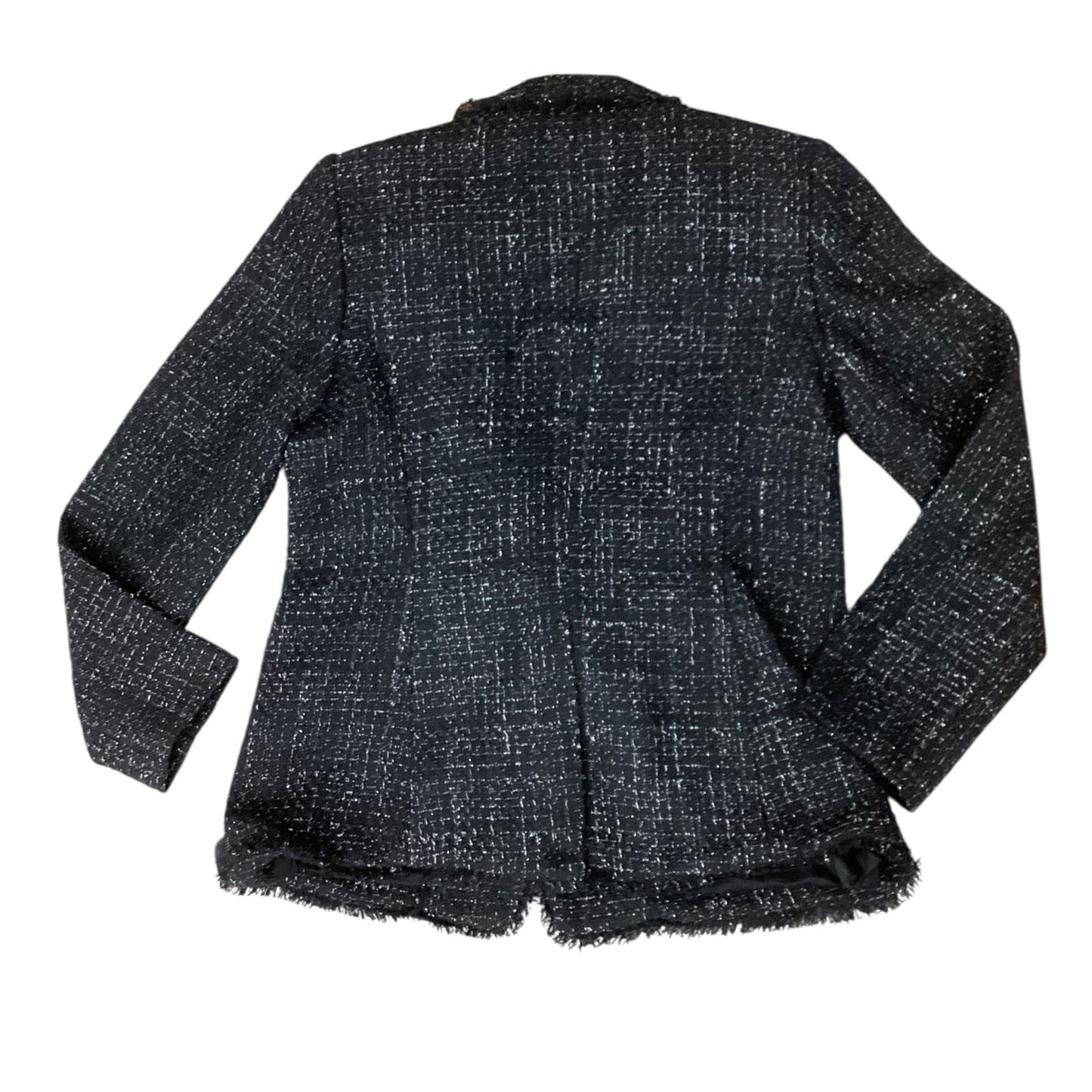 Blazer By Talbots In Black & Silver, Size:8