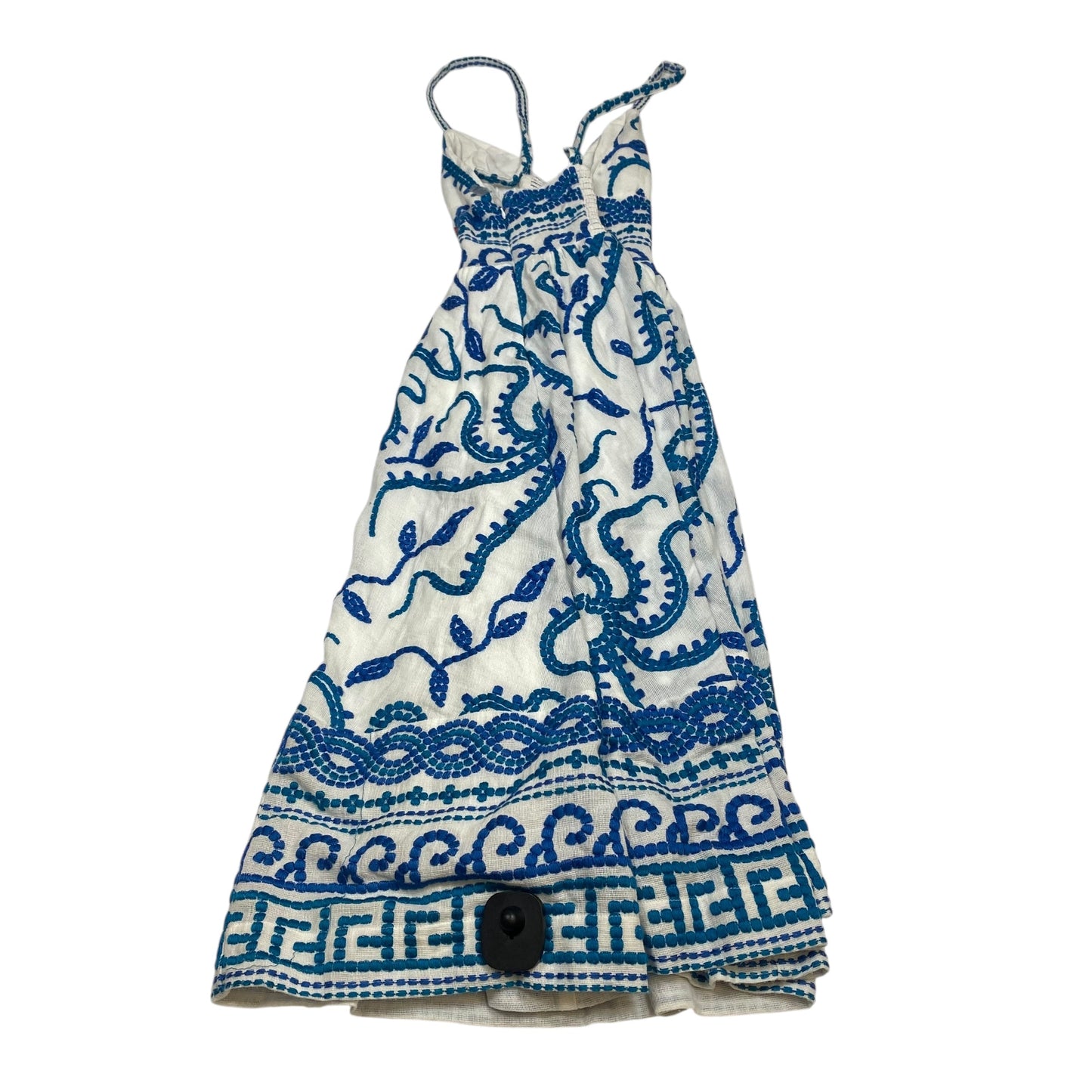 Dress Casual Midi By Maeve In Blue & White, Size:S