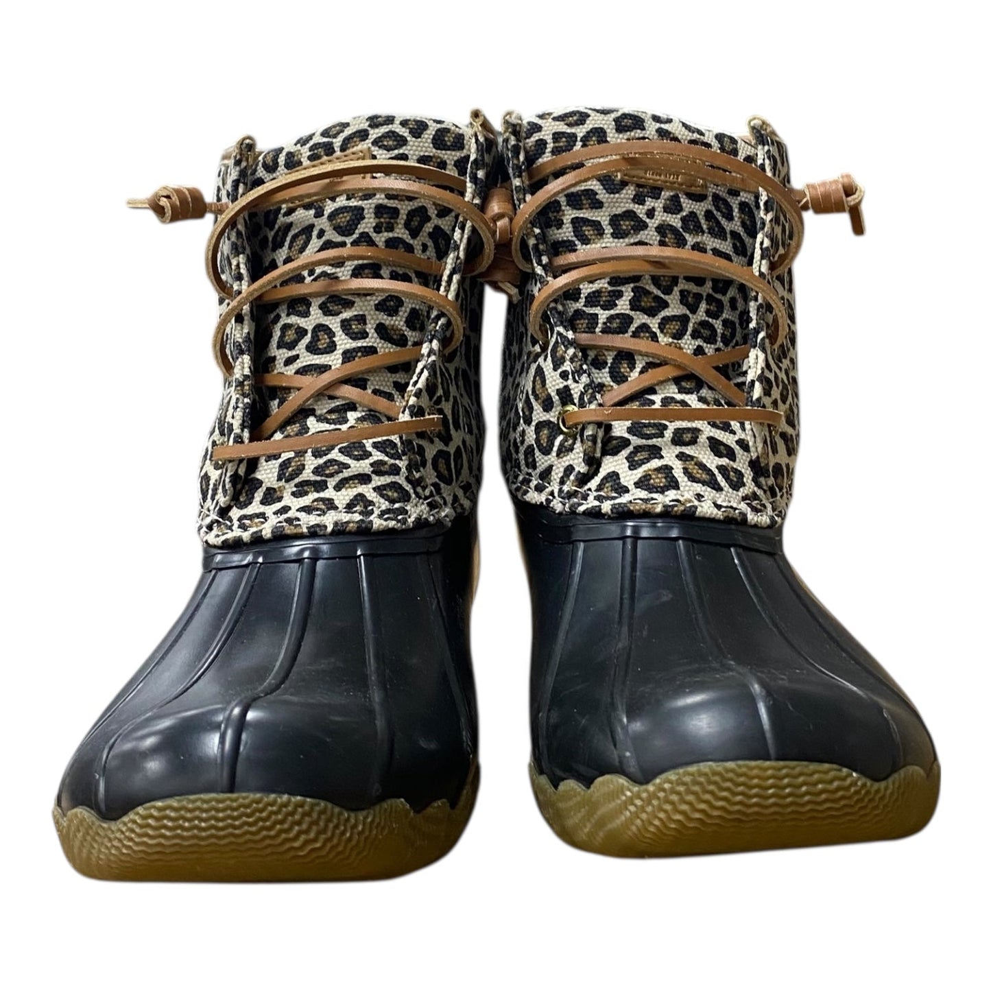 Boots Ankle Flats By Sperry In Animal Print, Size:6